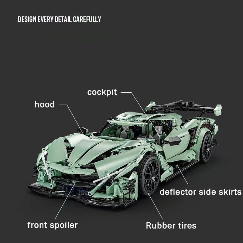 2816PCS LS66001 Apollo Helios 1:10 Scale Sports Car Model Building Kit - High-Speed Racing Vehicle Toy for Adults & Teens - Perfect for Collectors, DIY Enthusiasts and Car Lovers (Great for Birthday Gifts, Home Display & Stress Relief)
