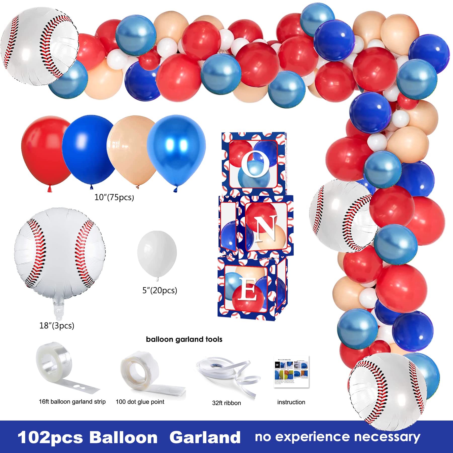 Rookie of The Year 1st Birthday Party Decorations for Boys - Baseball Theme 1st Birthday Supplies - Perfect for Baby Boy's First Birthday Celebration & Baseball Themed Parties