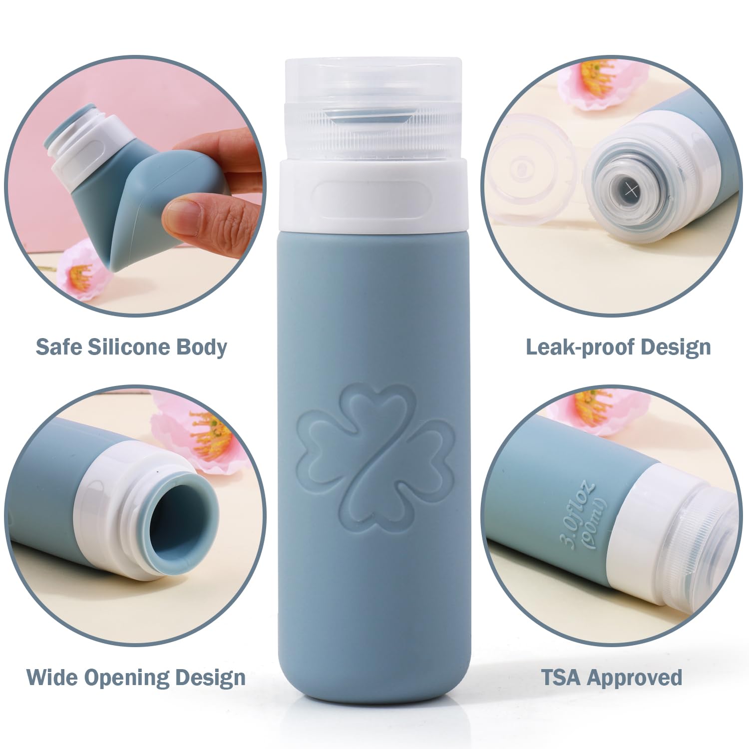 GLAMFIELDS 18 Pack TSA Approved Leak Proof Travel Bottles for Shampoo, Conditioner & Lotion | Silicone Refillable Toiletry Containers | Perfect for Air Travel, Gym & Vacation Essentials (Multicolor)