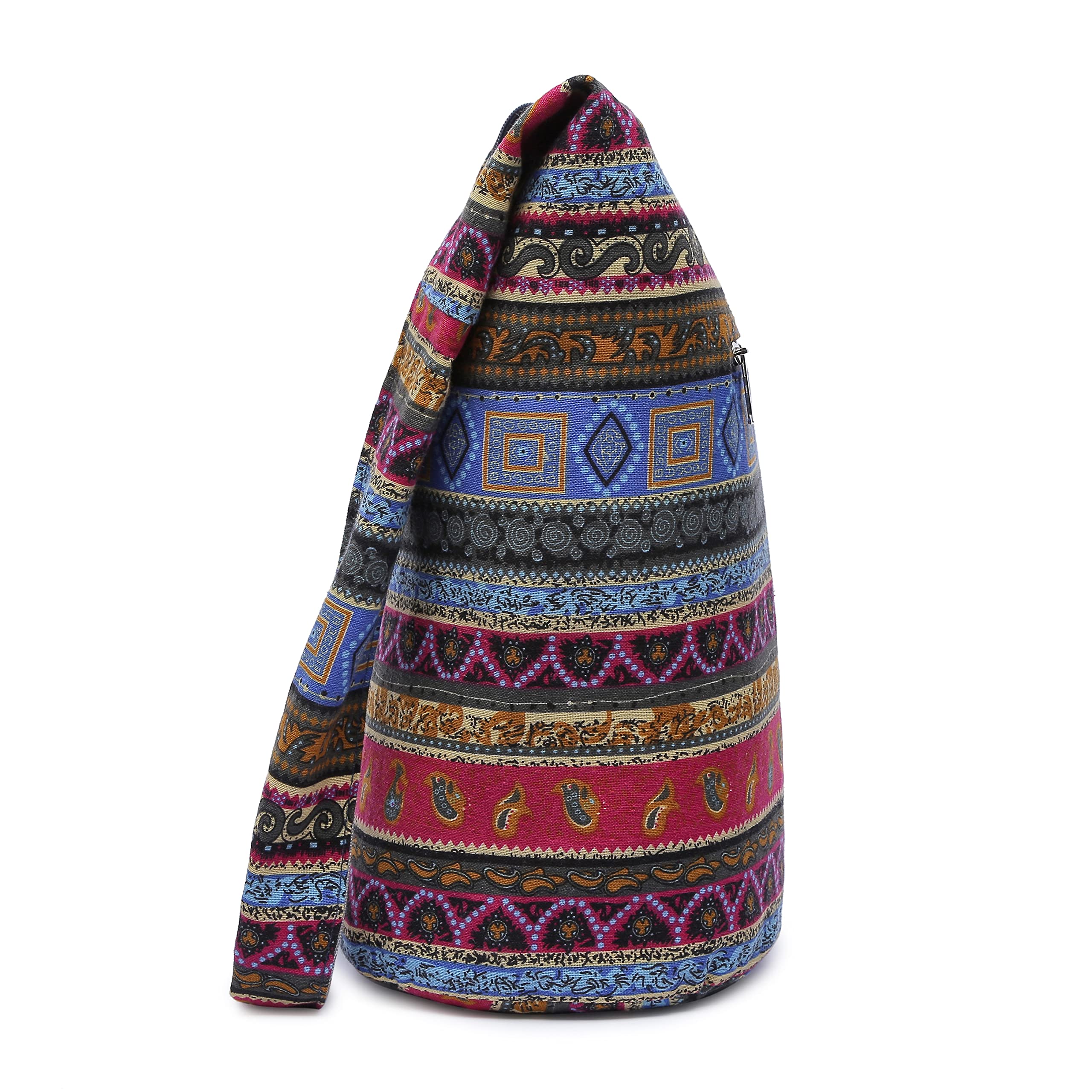 Stylish Women's Bohemian Crossbody Bag - Fashionable Canvas Shoulder Handbag with Animal Print for Everyday Use, Travel & Casual Outings