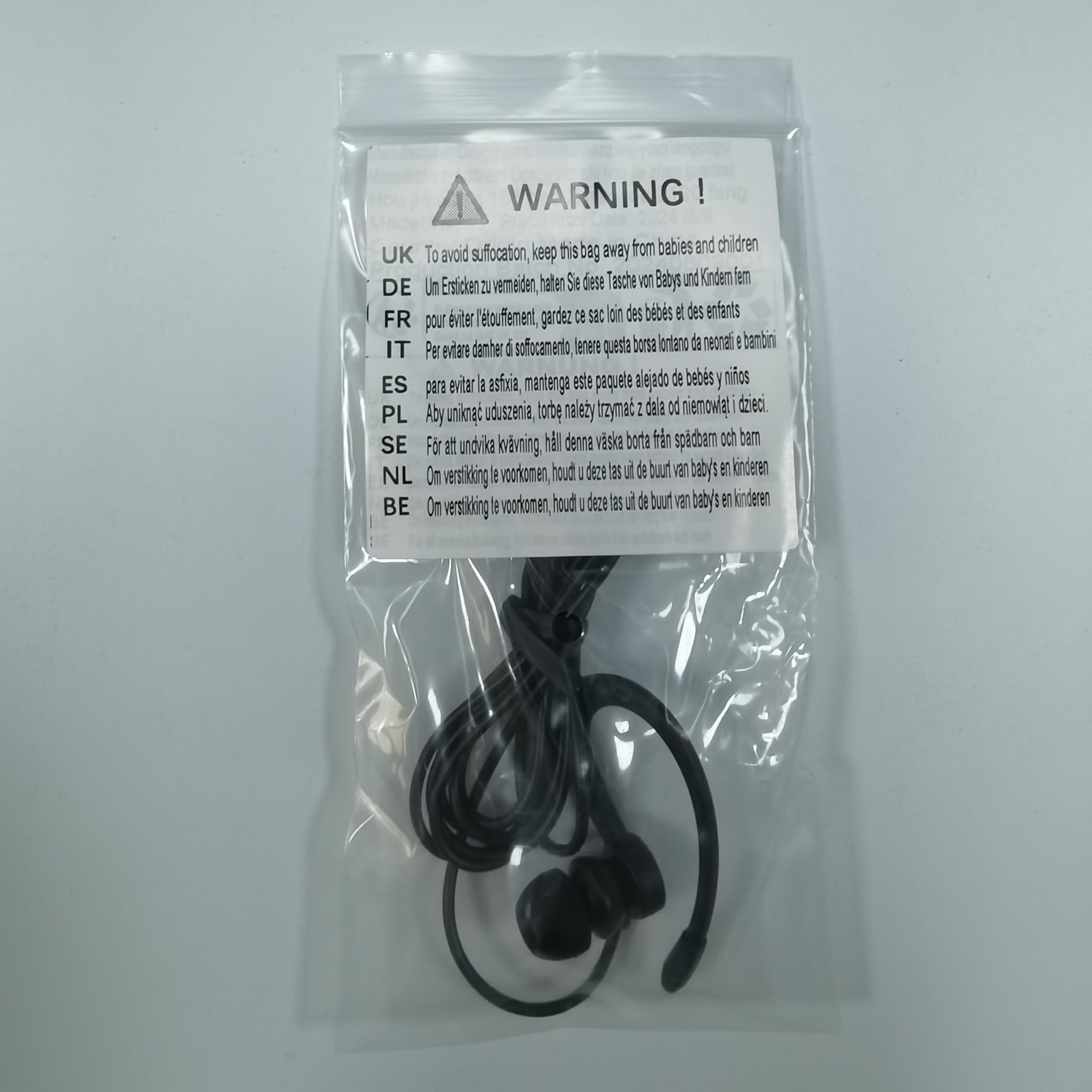 LINHUIPAD Single Side Earphone - In-Ear Stereo to Mono Earbuds with 3.5mm Plug & Ear Hook - Compatible with Android Smartphones & MP3 Players - Perfect for Workouts, Driving & Hands-Free Calls