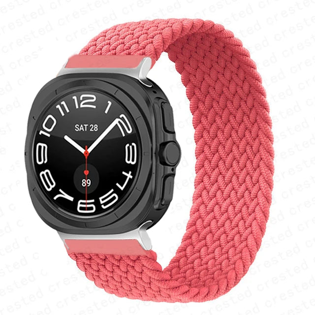 Stretchy Braided Solo Loop Bands for Samsung Galaxy Watch Ultra - Comfortable, Durable & Stylish for Workouts, Running & Everyday Wear