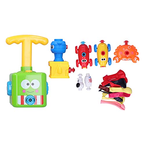 **Balloon Powered Car Toy for Kids - STEM Educational Science Kit, Aerodynamic Balloon Racers with Random Colors (Green) - Fun Learning & Outdoor Play**