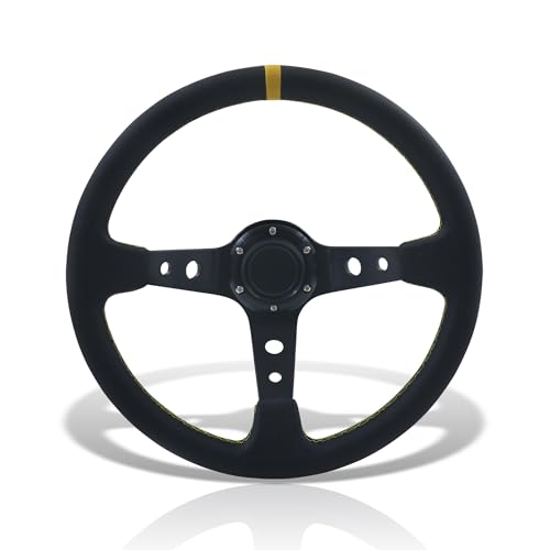 PVC Leather / Black Center / Yellow Stitching