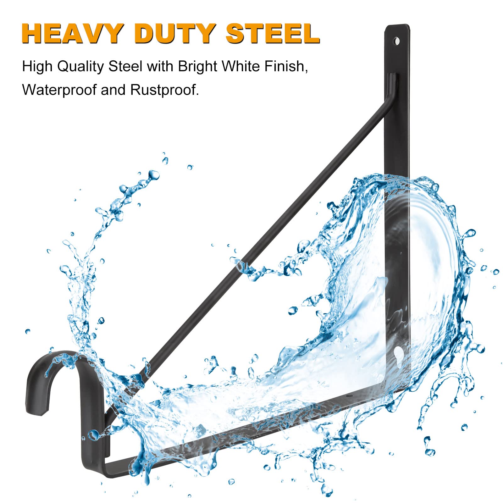 4 Pack Heavy Duty Closet Rod Brackets - 11