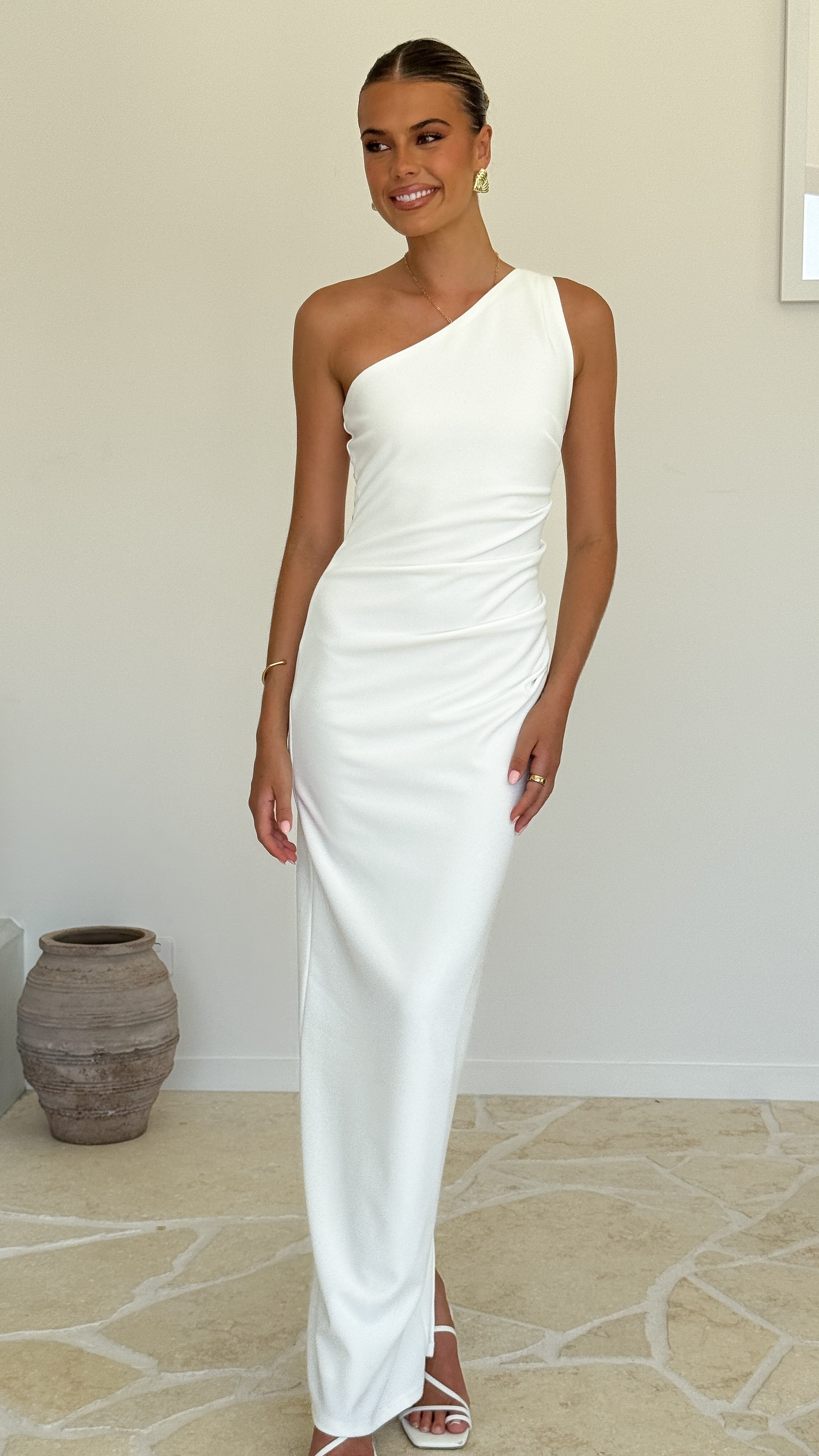 Cataleya Maxi Dress - Elegant White Flowy Summer Dress for Women | Perfect for Beach, Vacation & Casual Outings