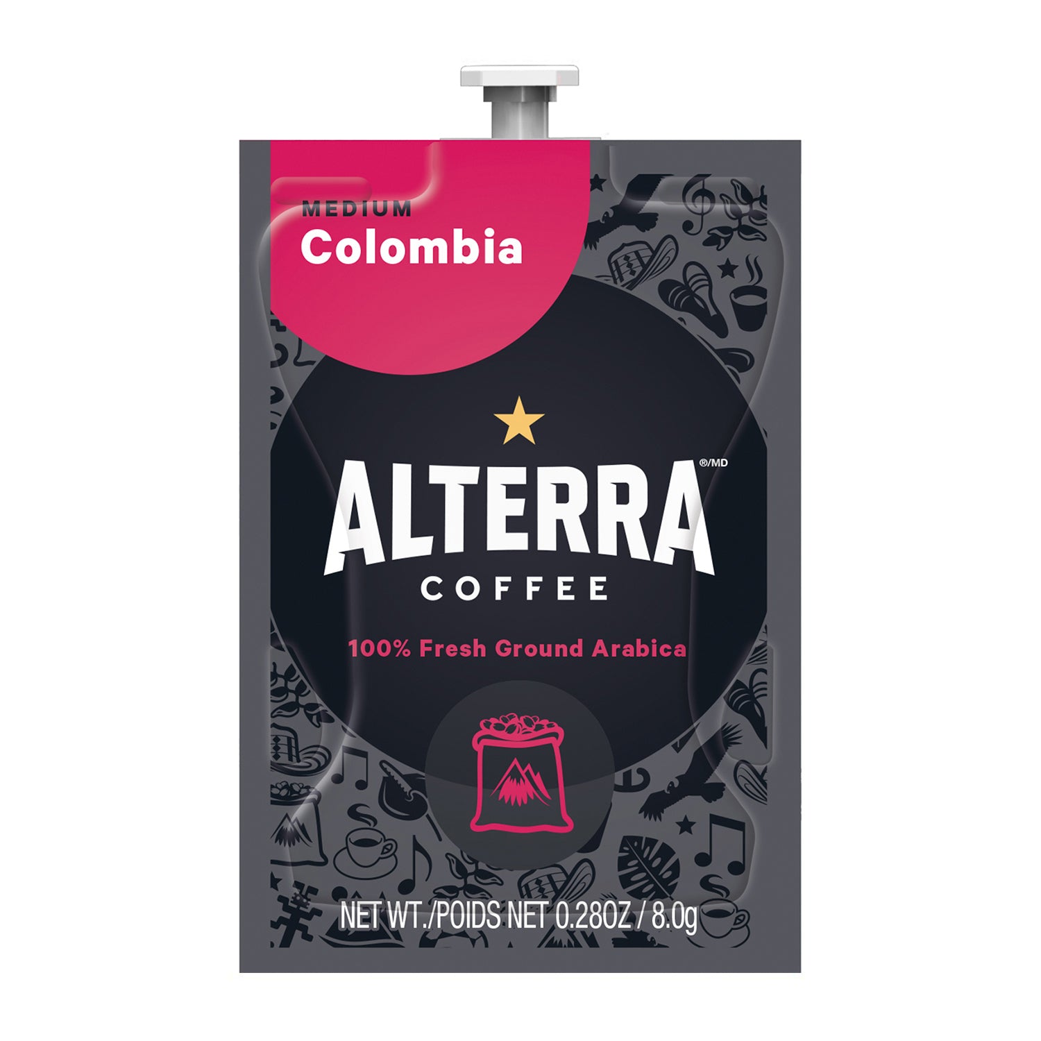 Premium Flavia Alterra Colombia Coffee Freshpacks - 20 Count or 100 Case | Single-Serve Coffee Pods for Keurig Brewers | Perfect for Office, Home & Travel Use