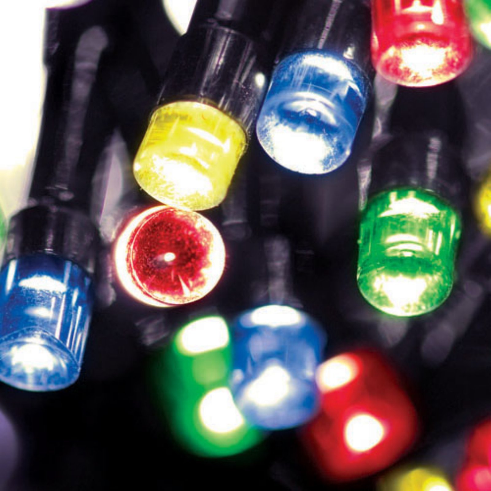 50 LED Solar String Lights - Red, White & Blue Patriotic Outdoor Decor for Garden, Patio, Party & Holiday Lighting