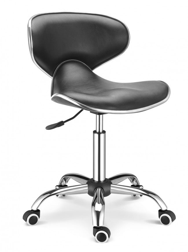 Premium Butterfly Hydraulic Lift Rolling Stool RSWB201/2 - Adjustable Height Rolling Chair for Salon, Tattoo & Medical Use - Ergonomic Stool with Wheels for Beauty Professionals & Healthcare Workers