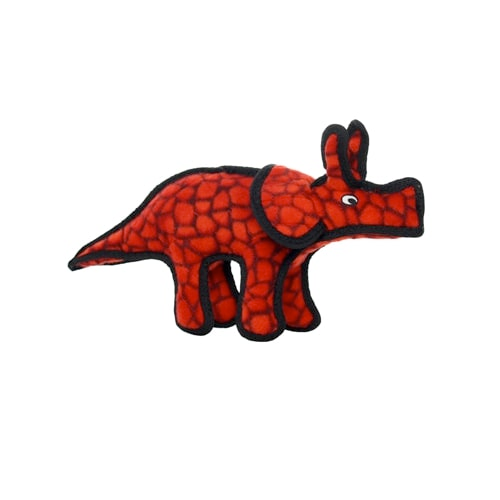 Durable Tuffy Dinosaur Dog Toy - Triceratops Chew & Fetch Toy for Aggressive Chewers, Interactive Play for Large & Small Dogs - Perfect for Outdoor Fetch Games & Indoor Tug-of-War