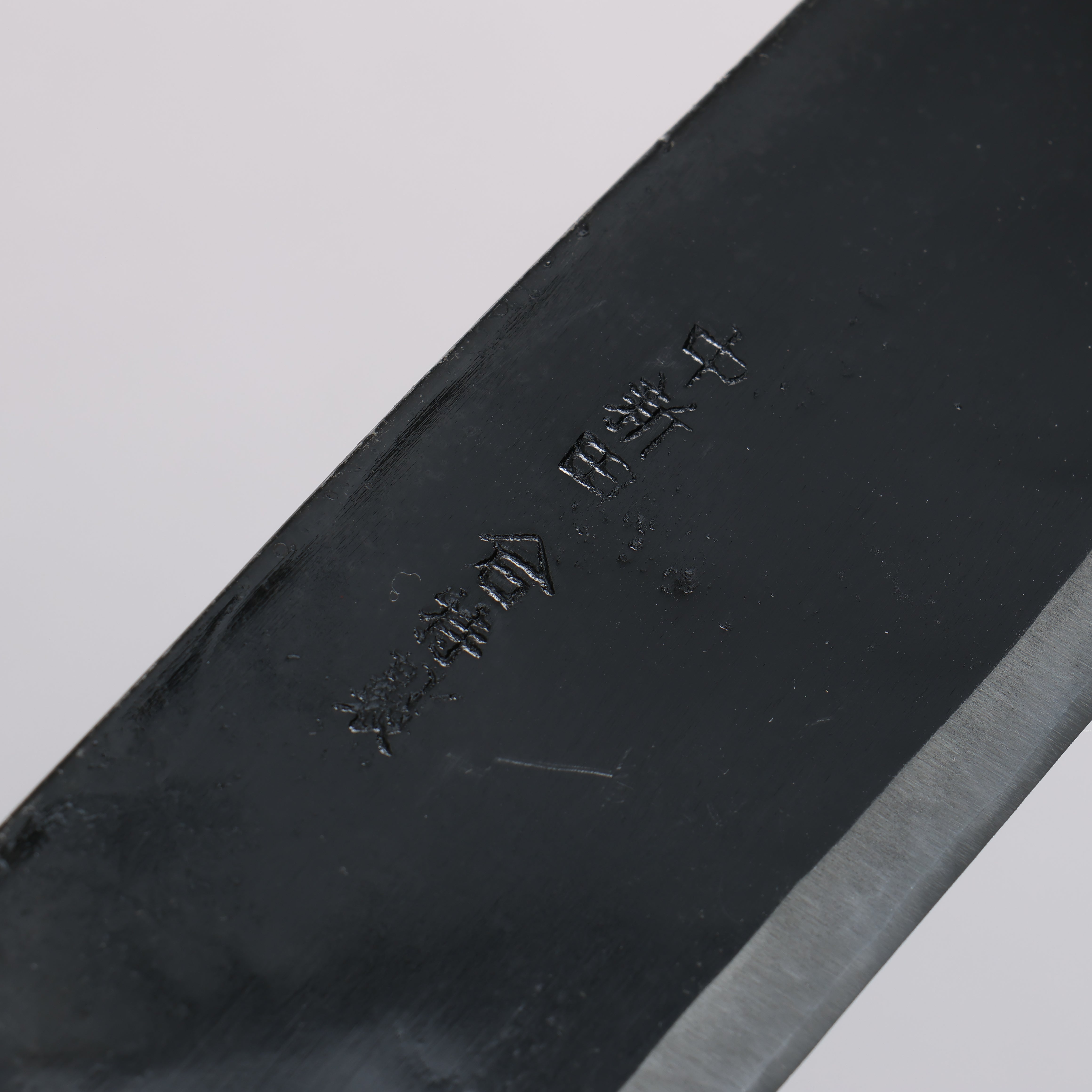Premium Nakaniida White Steel No.2 Black Santoku Knife 180mm with Oak Handle - Perfect for Slicing, Dicing & Chopping Vegetables, Meat & Fish in Professional Kitchens & Home Cooking