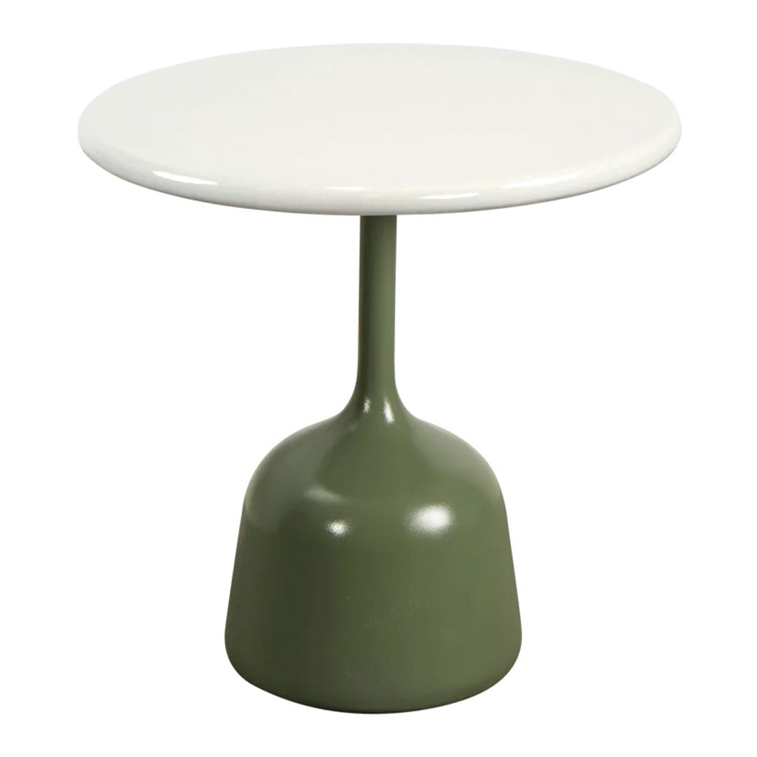 Round Coffee Table with Glaze Finish - Small Modern Side Table for Living Room, Bedroom, or Office - Perfect for Coffee, Books, and Decor