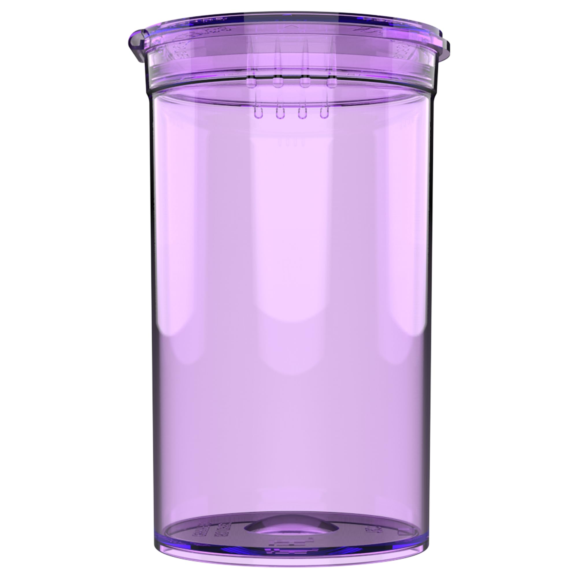 19 Dram CR Plastic Pop Top Containers - Child Resistant Travel Vial Bottles (225 Pack, Translucent Purple) - Ideal for CBD, Essential Oils & Medication Storage