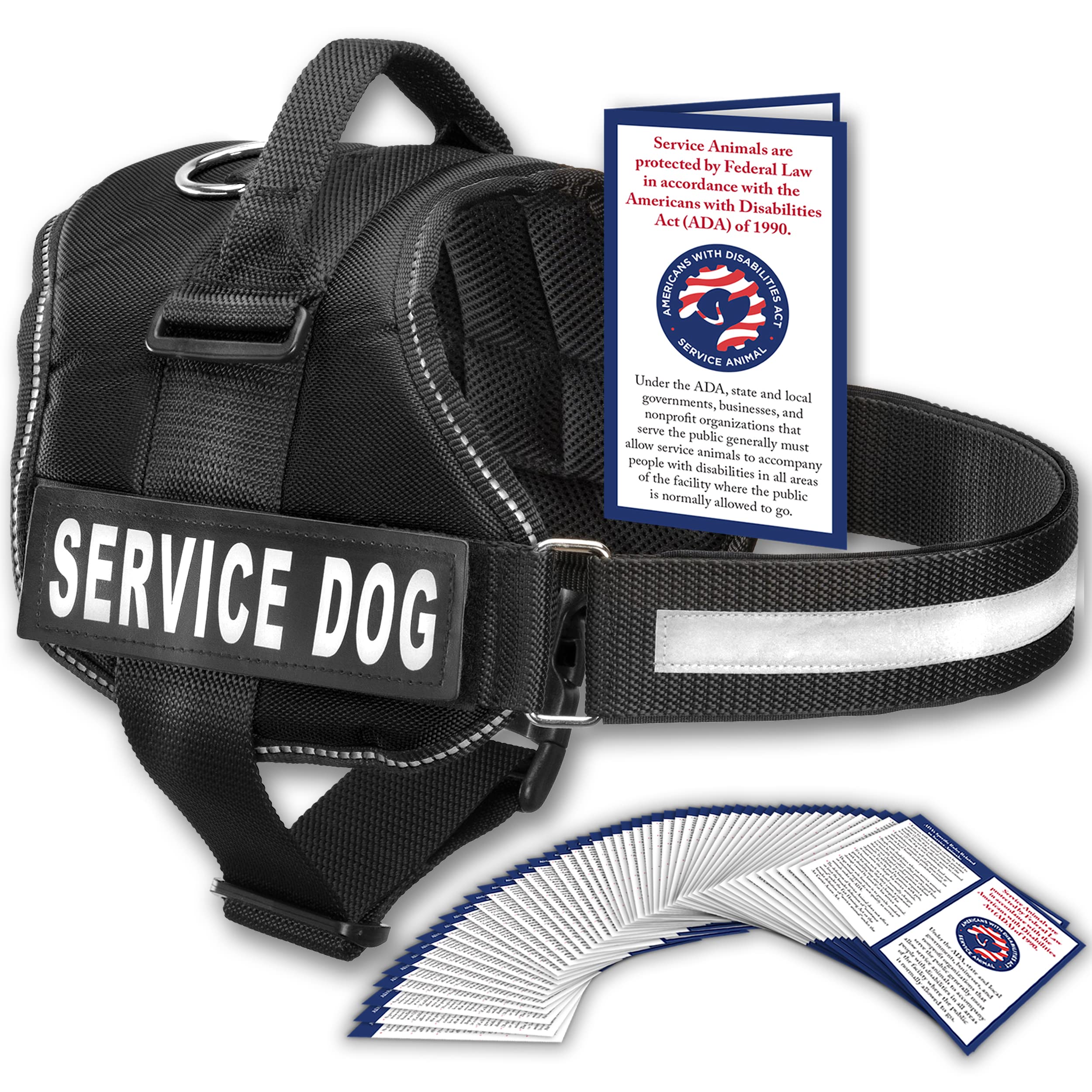 Industrial Service Dog Vest with Handle - No Pull Harness for Large Dogs, ESA & Working Dogs - Adjustable Reflective Training Vest for Small to XL Breeds - Perfect for Public Access, Therapy Work & Outdoor Adventures
