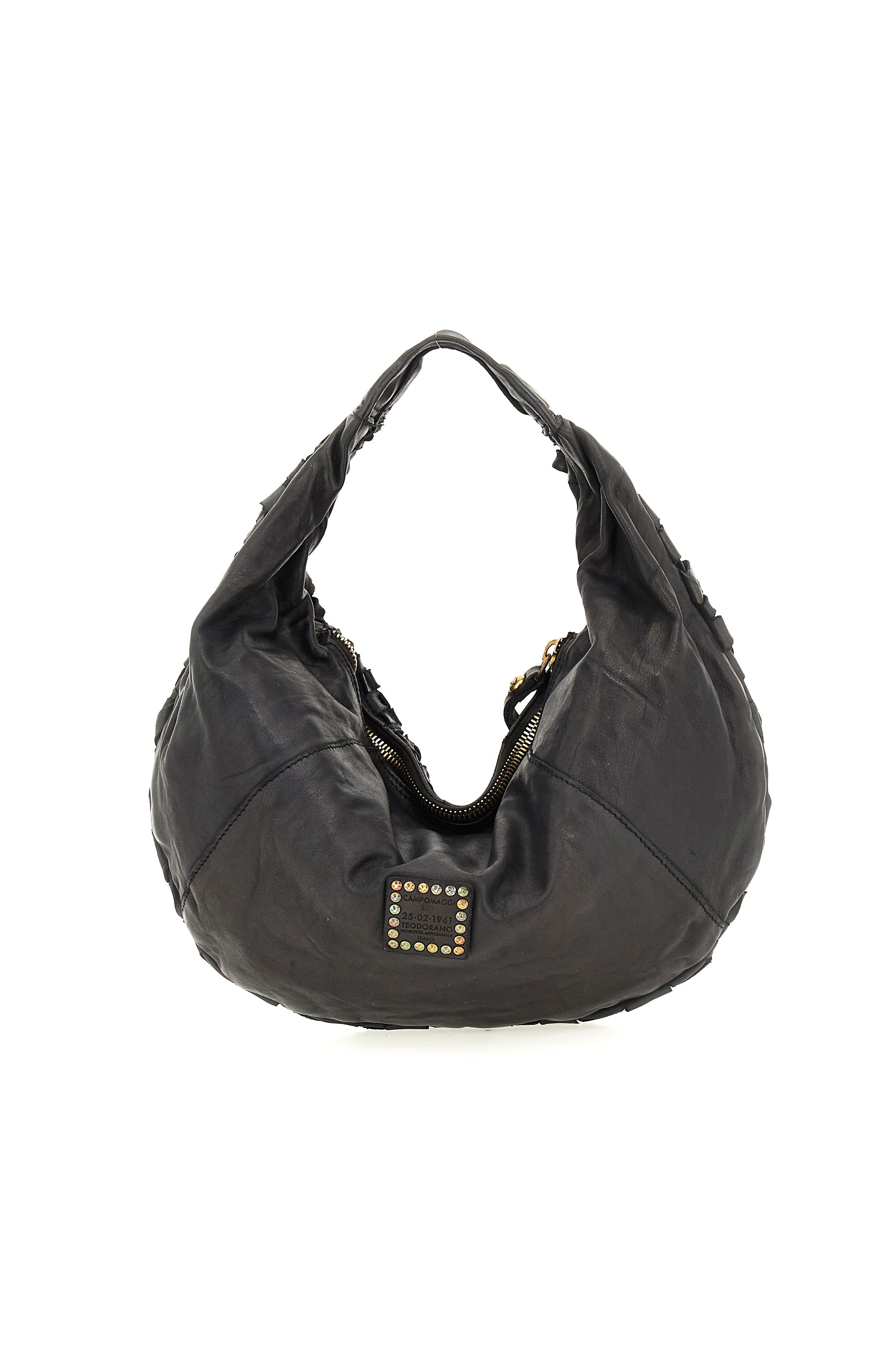 Campomaggi Gloria Leather Handbag for Women - Stylish Black Crossbody Bag for Everyday Use, Work & Travel