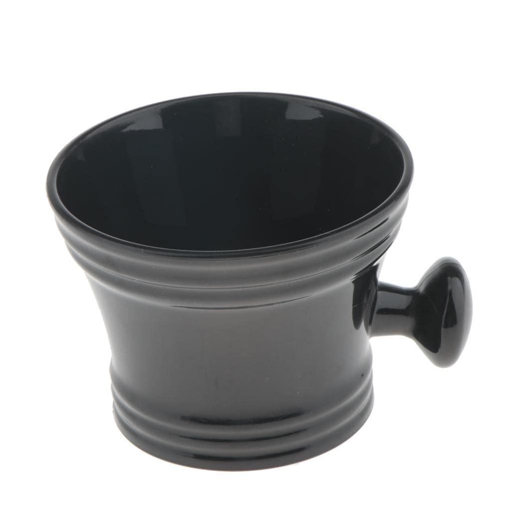 Bonarty Plastic Shaving Soap Bowl with Handle - Shaving Mug for Shaving Soap & Cream - Perfect for Wet Shaving, Beard Care & Grooming at Home or Travel