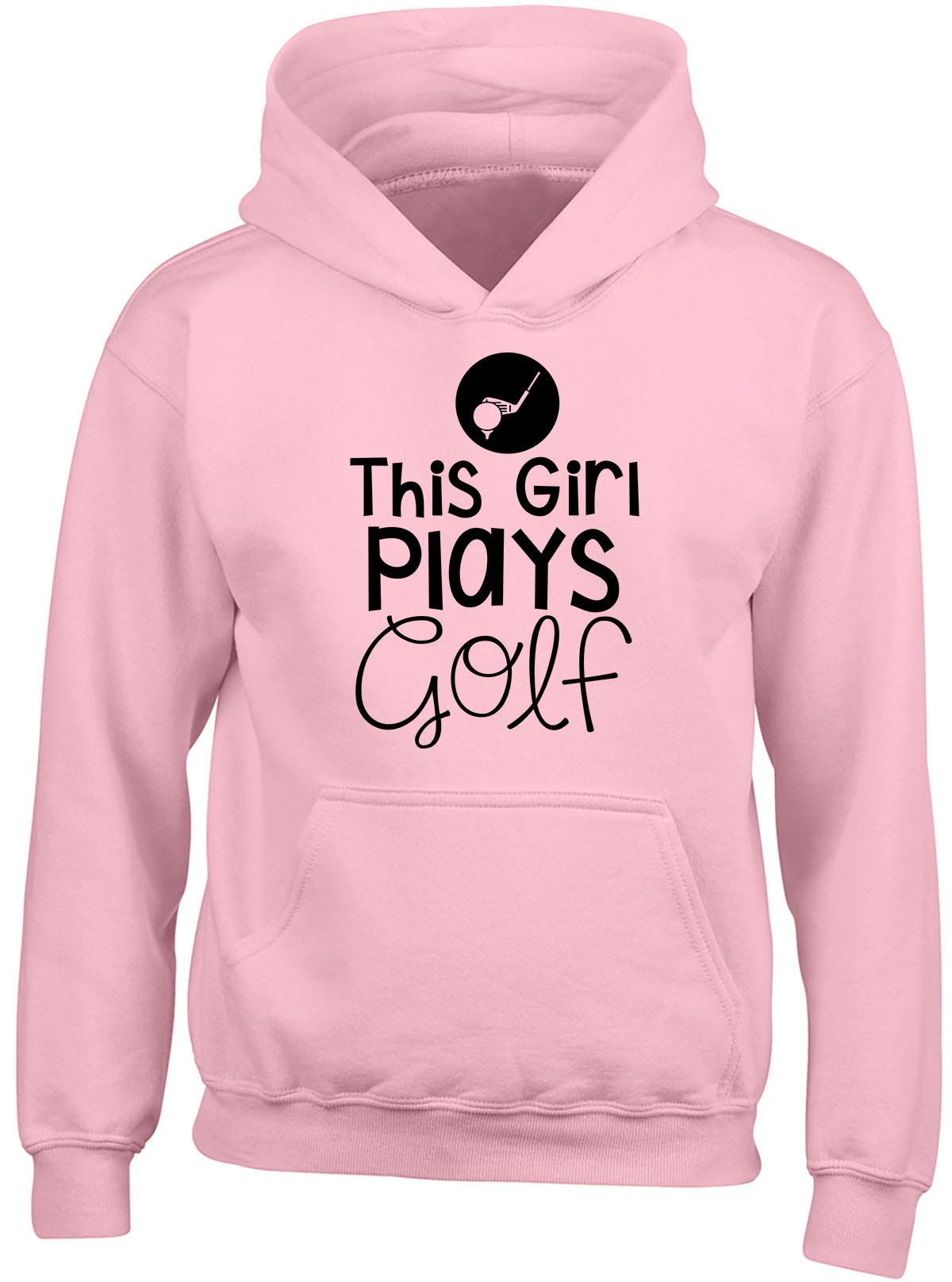 Shopagift Girls Golf Hoodie - Soft & Comfortable Kids Hooded Top for Young Golfers - Perfect for Golf Practice, School & Outdoor Play