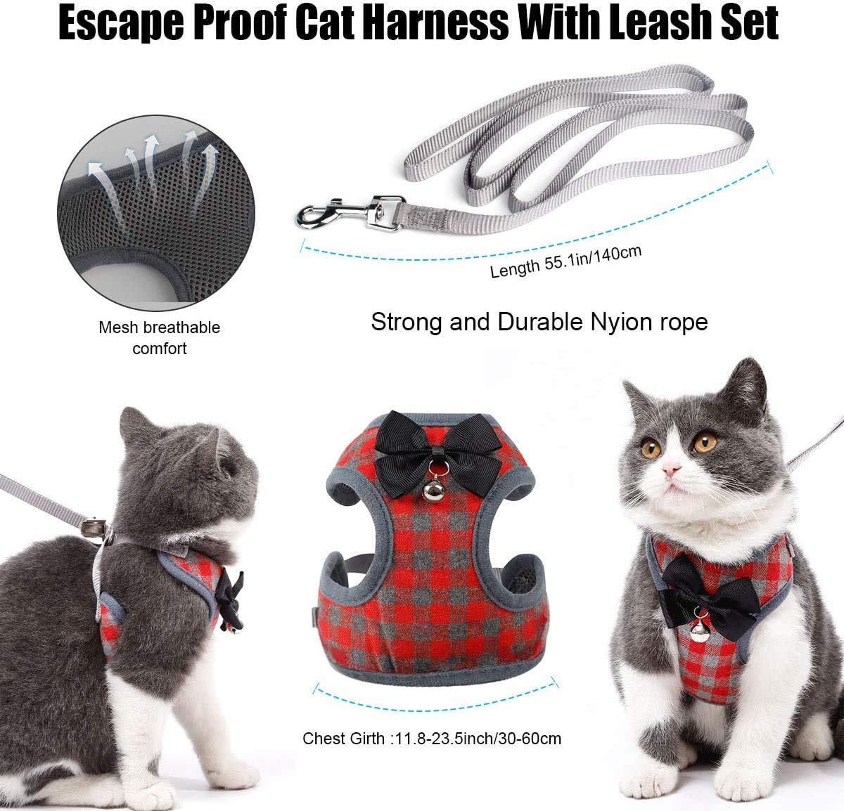 Complete 9-Piece Cat Starter Kit with Litter Box, Harness & Leash Set, Food Bowl, Litter Mat, Nail Clipper, Slicker Brush, Bath Towel & Toy - Perfect for New Kitten Owners & Home Pet Care (Yellow)