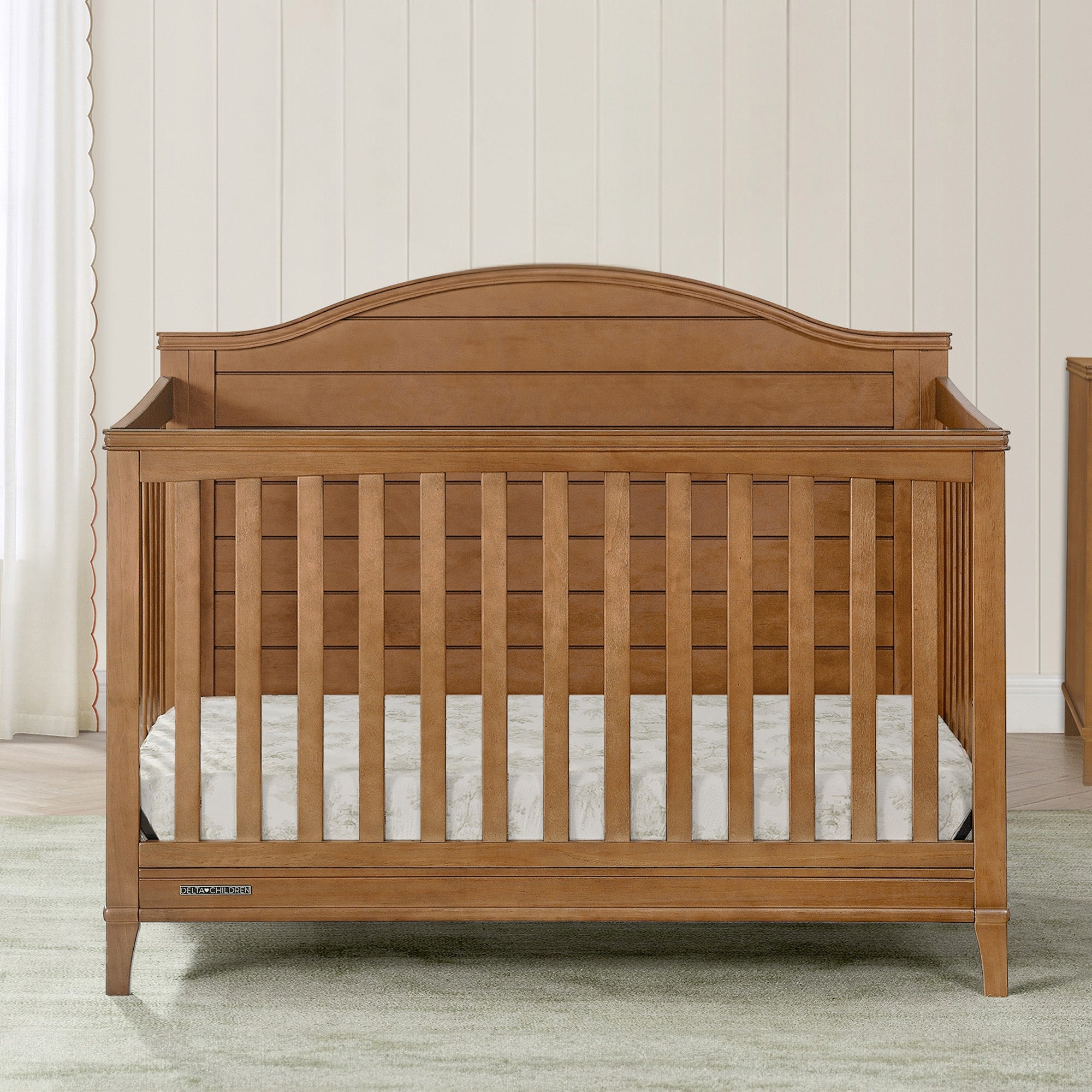 Phoebe 6-in-1 Convertible Baby Crib - Toddler Bed, Daybed & Full-Size Frame - Safe Nursery Furniture for Newborn to Adult - Perfect for Modern Nursery, Bedroom & Guest Room