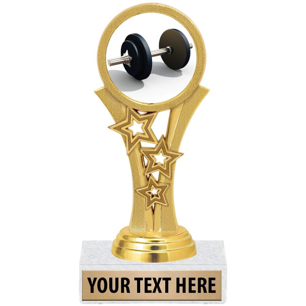 5.5 Inch Starbeam Health & Fitness Trophy with Engraving - Crown Awards for Sports & Gym Achievements | Perfect for Marathons, Weight Loss Milestones & Fitness Competitions