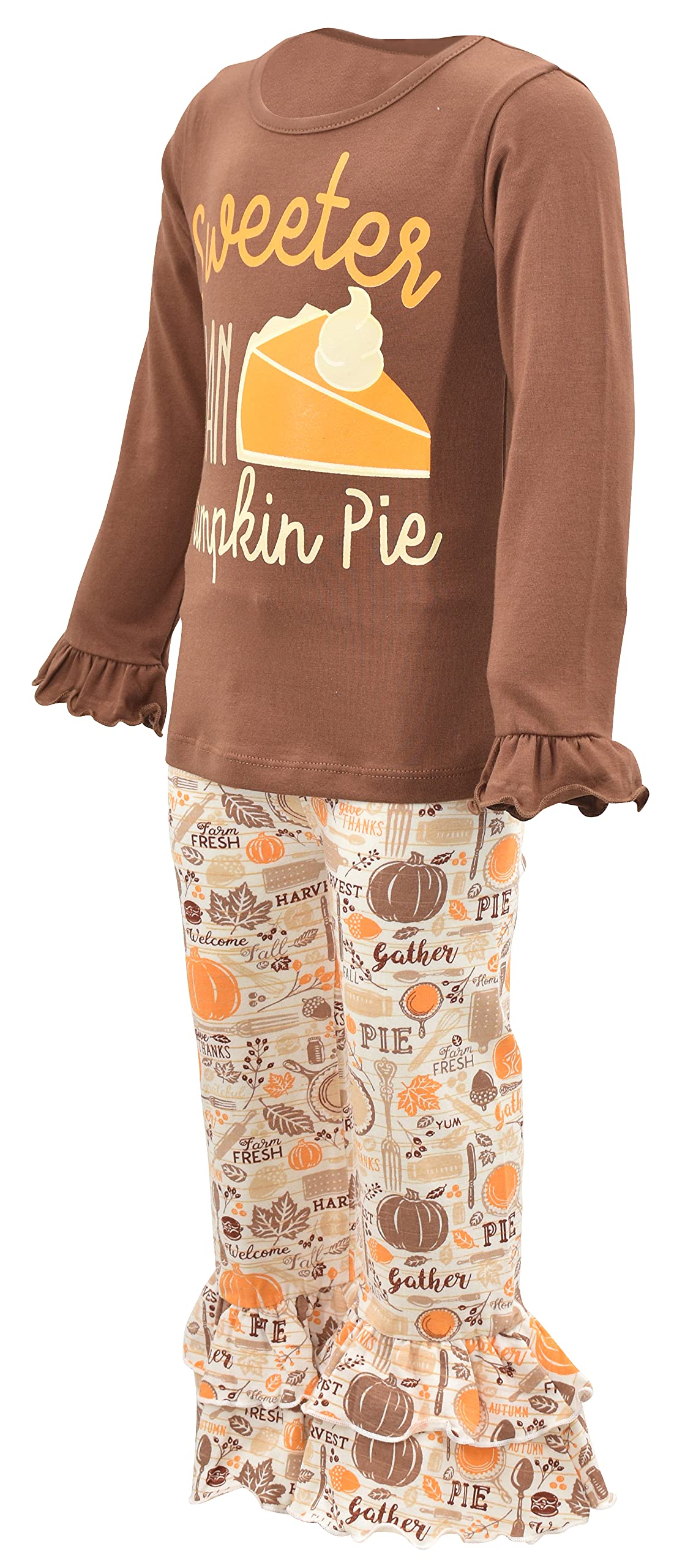 Unique 2-Piece Baby Girl Outfit - Ruffle Leggings & Long Sleeve Shirt Set for Toddlers | Playtime & Photo Shoots
