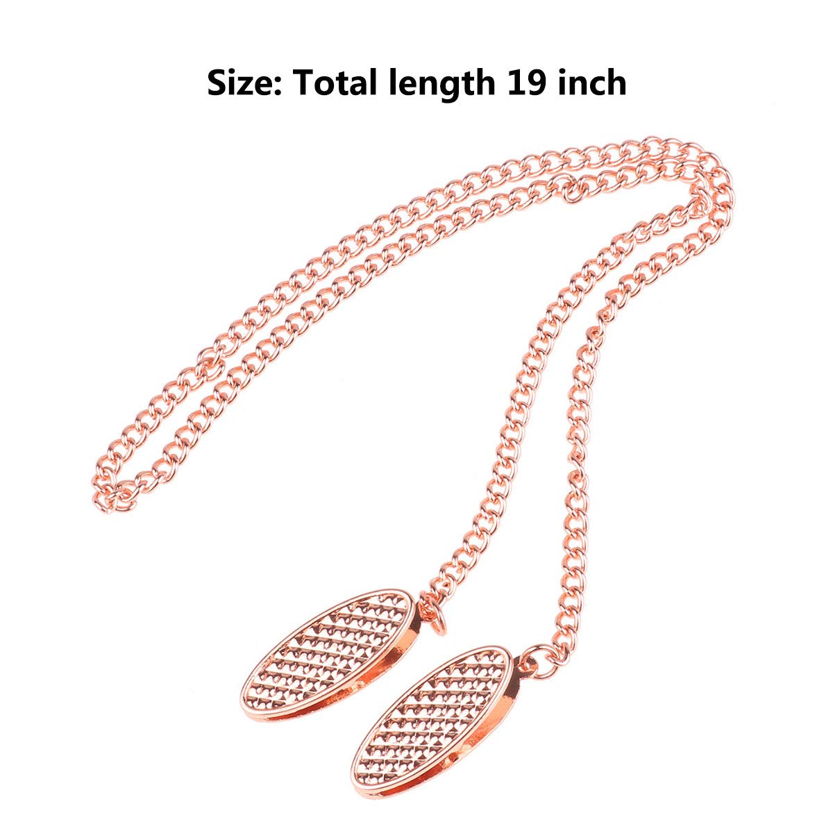 IEFIEL Durable Metallic Napkin Holder - Stainless Steel Napkin Chain Bib Clip, Rose Gold (One Size) - Perfect for Weddings, Parties, and Fine Dining Restaurants