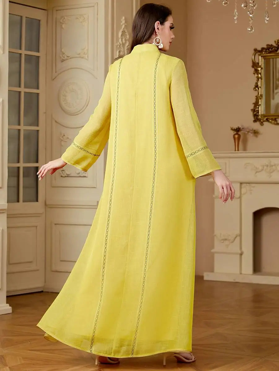 Elegant Eid Sequins Caftan Kaftan Jalabiya Dress for Women - Perfect for Party, Wedding & Special Occasions - Stylish Islamic Abaya for Festive Celebrations