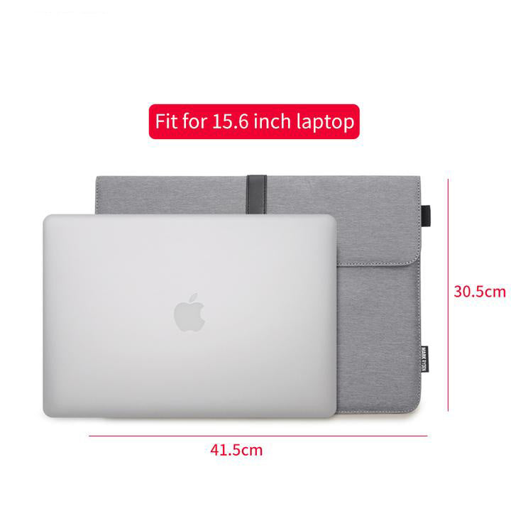 15.6 Inch Laptop Sleeve with Slide Pocket - Protective Neoprene Case for MacBook, Dell, HP - Perfect for Travel, Work & School