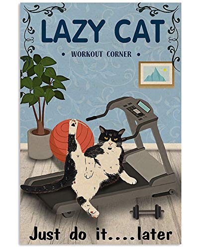 500-Piece Jigsaw Puzzle - Lazy Cat Workout Theme for Adults & Kids | Fun Educational Toy for Family Game Night | Perfect Gift for Cat Lovers, Parlor & Cafe Decor