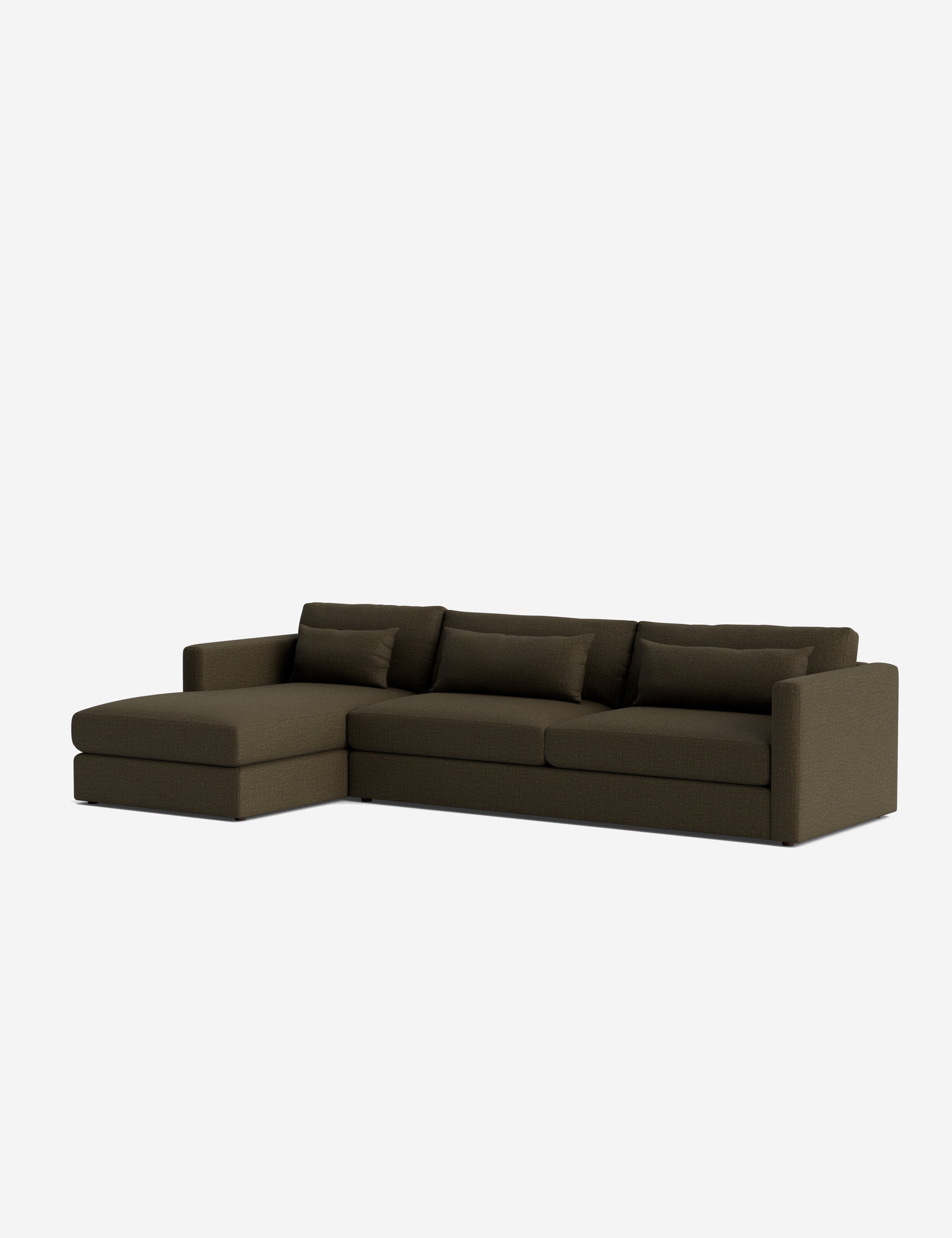 Durham Chaise Sectional Sofa - Modern L-Shaped Couch with Chaise Lounge, Upholstered Fabric, Comfortable Living Room Furniture for Small Spaces | Perfect for Apartments, Condos & Family Gatherings