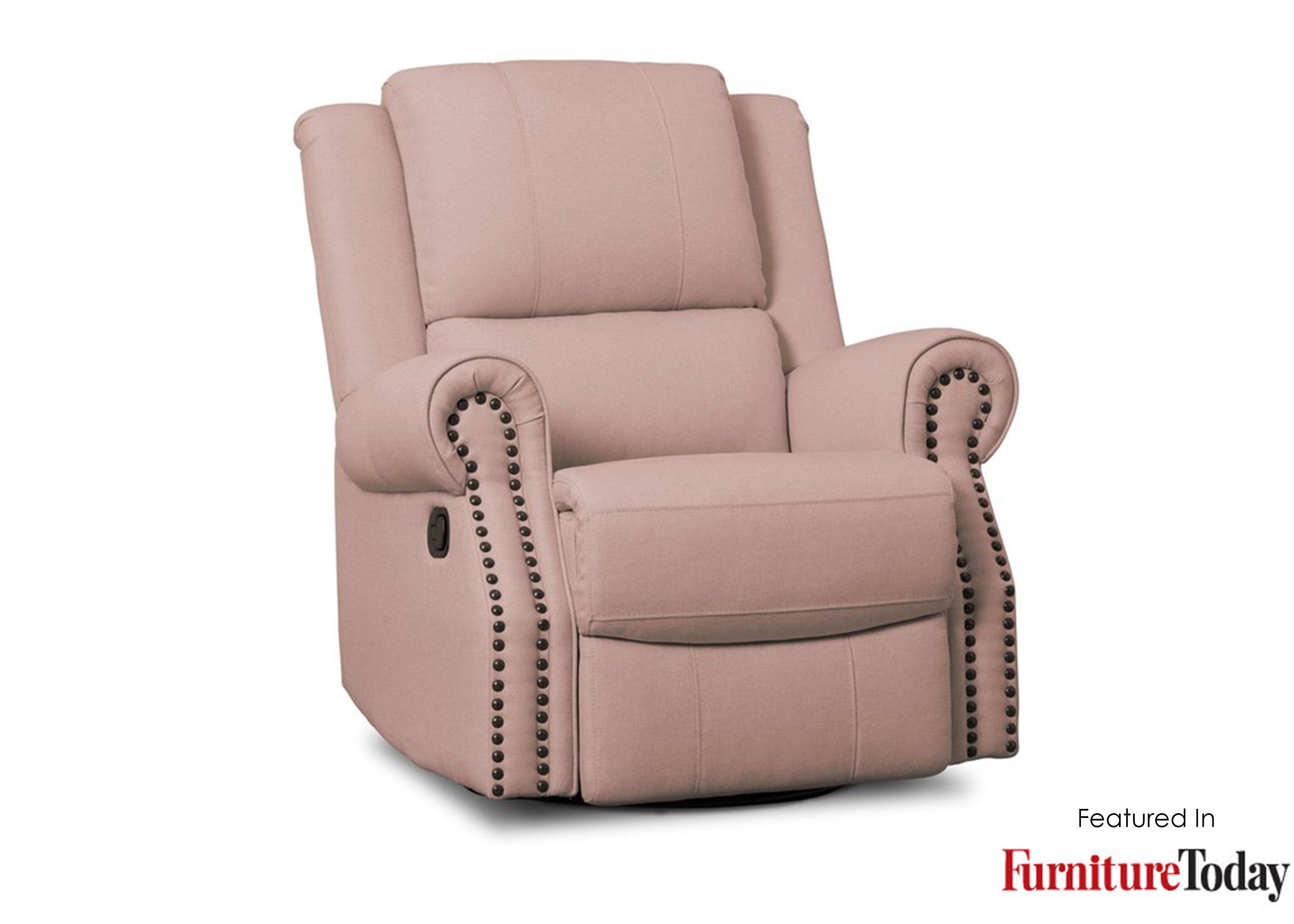 Dexter Nursery Recliner Swivel Glider Chair - Comfortable Rocking Chair for Baby Nursery, Breastfeeding & Relaxing - Perfect for Nurseries, Bedrooms & Living Rooms