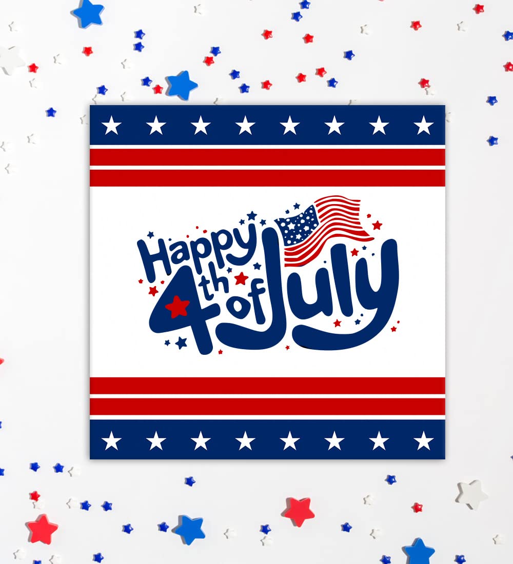 4th of July Patriotic Clear Stamps Set - Independence Day, Memorial Day Rubber Stamps for Card Making, Scrapbooking, Photo Albums & DIY Paper Crafts - Perfect for Greeting Cards, Party Decorations & Patriotic Celebrations