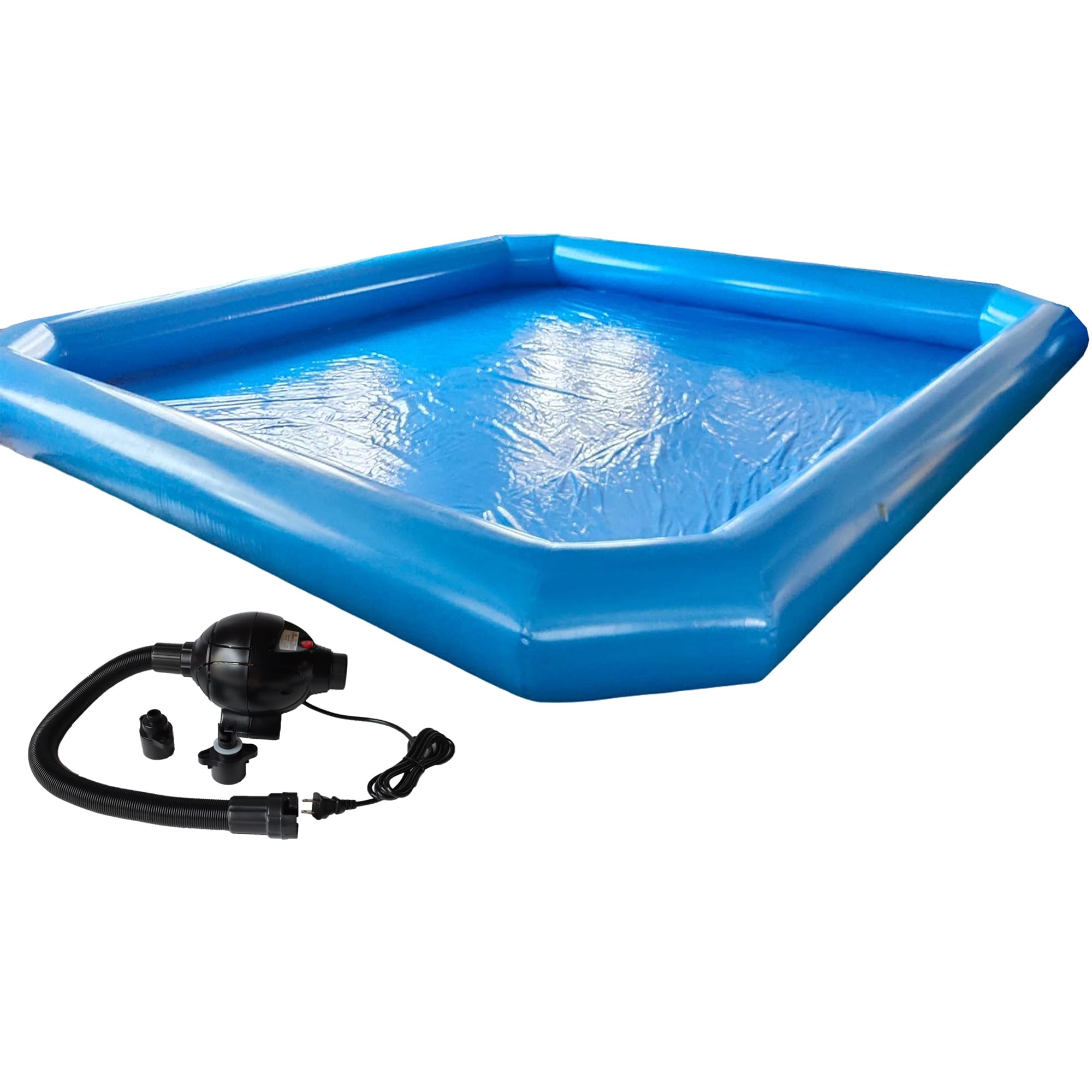 23×23×1.8ft Inflatable Pool - Thickened Family Swimming Pool for Adults & Kids, Outdoor Backyard Water Play, Summer Cooling, Parties with 110V 800W Blower