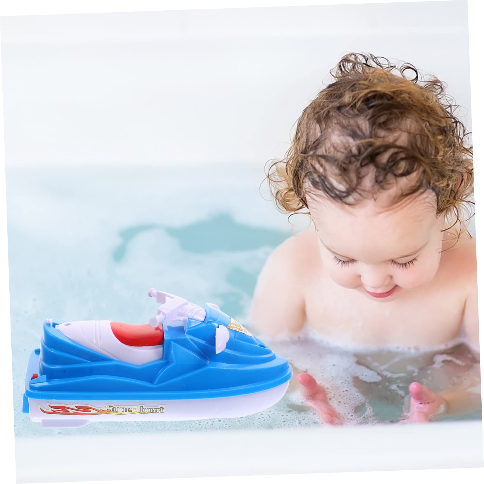 **HEMOTON 2-Pack Bath Speed Boat Toys for Kids - Durable Plastic Water Boats for Indoor & Outdoor Bath Time Fun - Perfect for Bathtub, Pool, and Beach Play**