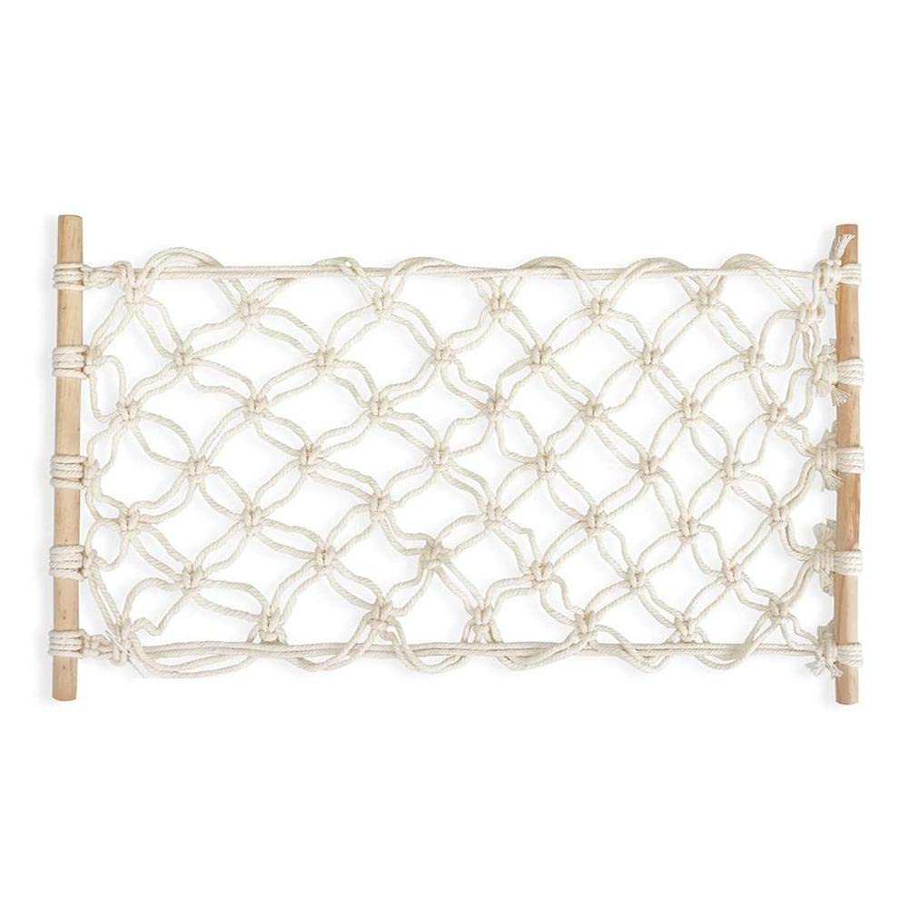 QWERR Hanging Fruit Basket - Handwoven Cotton Rope Storage Net for Fruits & Vegetables - Scandinavian Style Home Organizer (1PC) - Perfect for Kitchen, Pantry, or Farmers Market Use