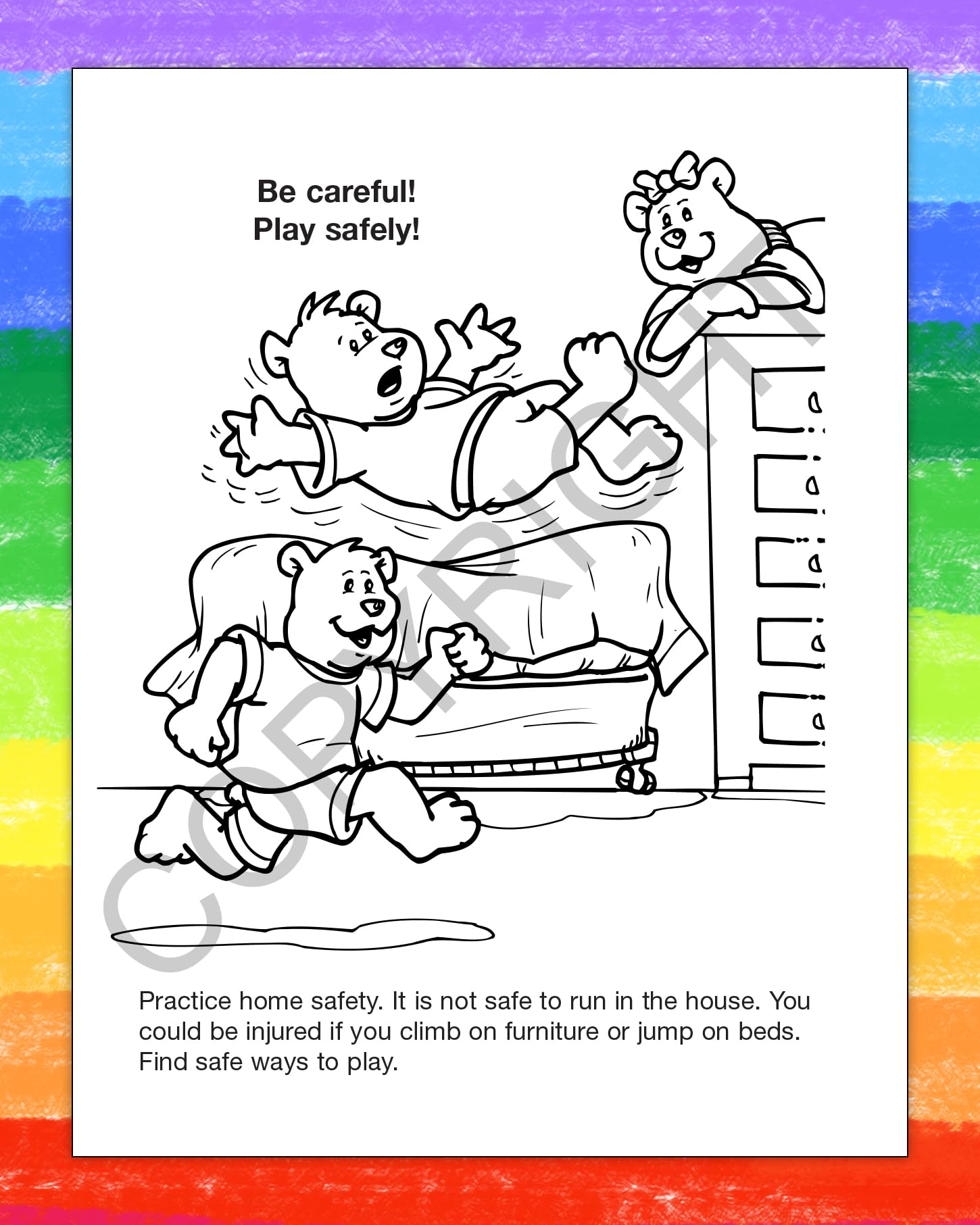 ZOCO Home Safety Educational Coloring Books - 25 Pack Bulk with Crayons | Teach Kids Safety at Home | Fun Games, Puzzles & Activities for Children | Perfect for Classrooms, Daycares & Homeschooling