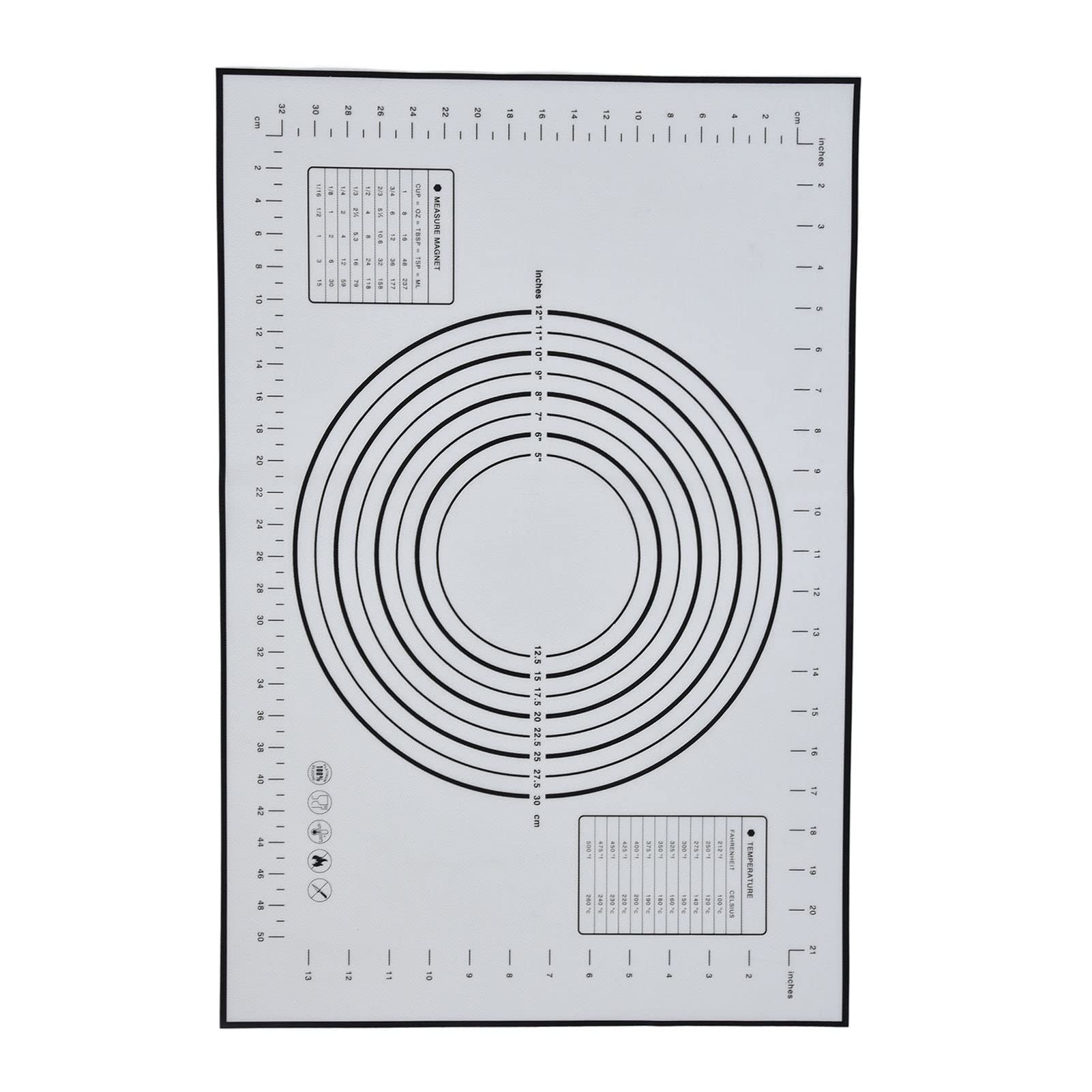 Non-Slip Dough Rolling Mat - 24 x 16 Inch Large Pastry Mat for Baking Pies, Cookies & Bread | Perfect for Kitchen Countertops & Home Bakeries