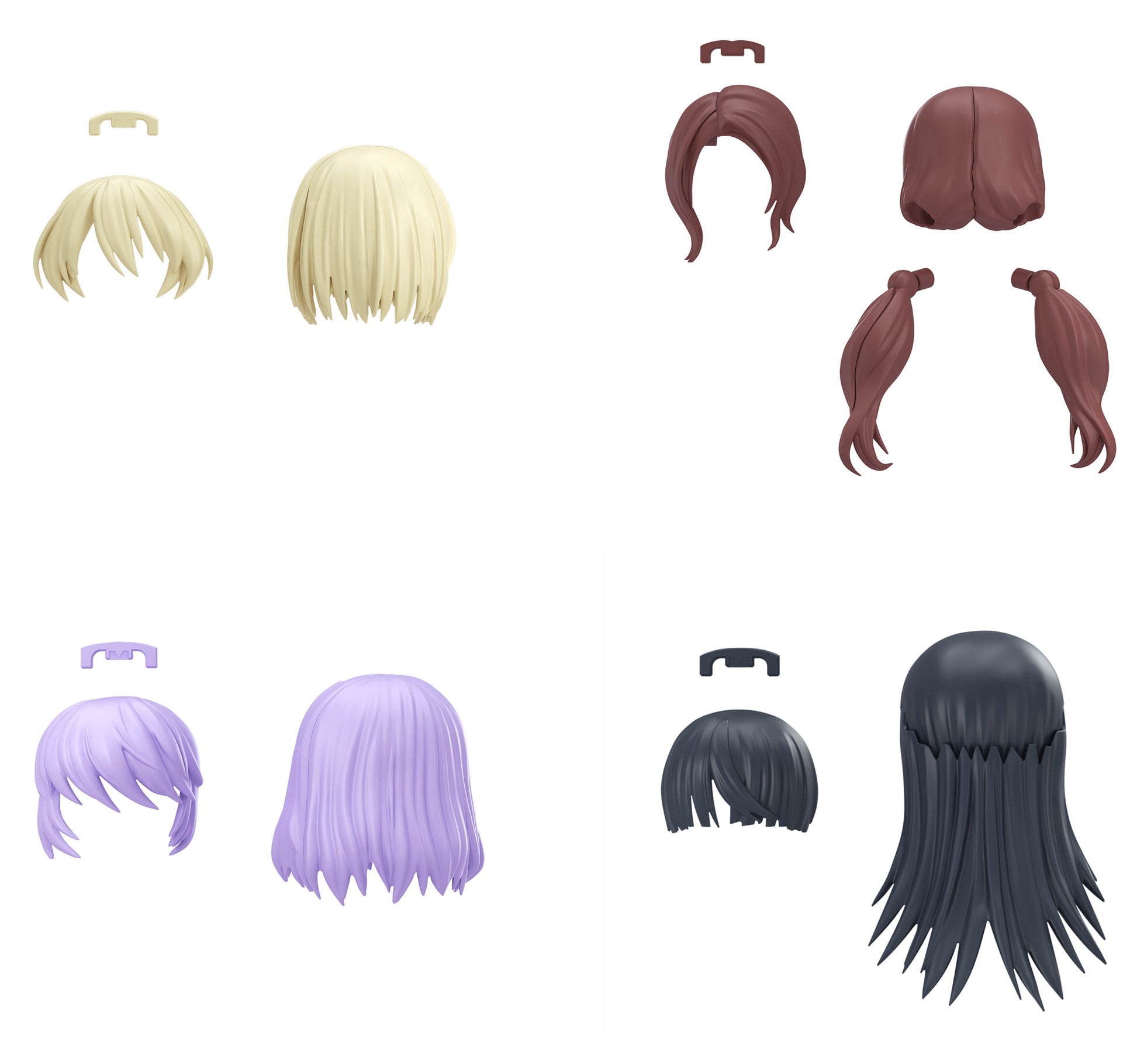 Bandai 30 Minutes Sisters 30MS Option Hair Style Parts Vol. 12 - Anime Model Kit Accessory Set (4 Pieces in Box) for Customizing Action Figures | Perfect for Collectors & DIY Cosplay Projects
