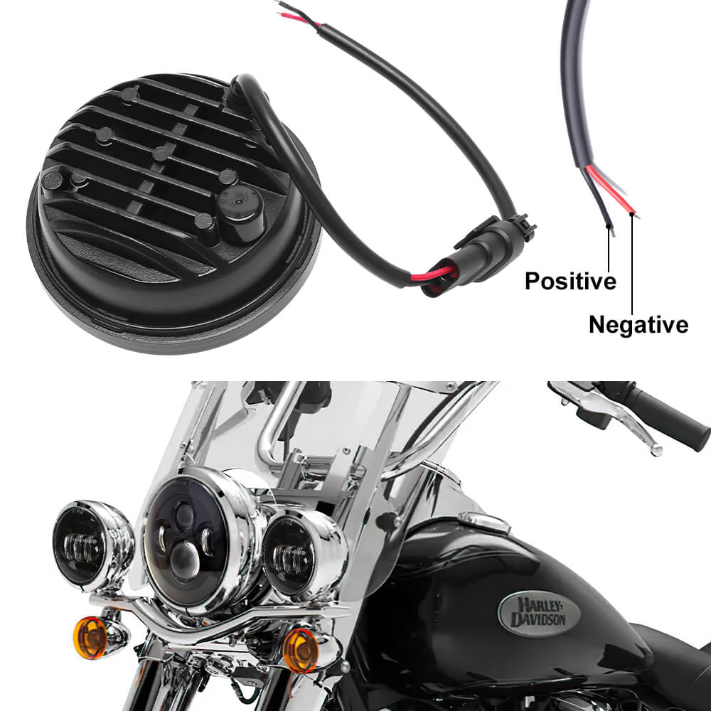 4.5 Inch LED Harley Fog Passing Light - Waterproof Motorcycle Fog Lamp for Harley Davidson Bikes - Perfect for Night Riding and Off-Road Adventures