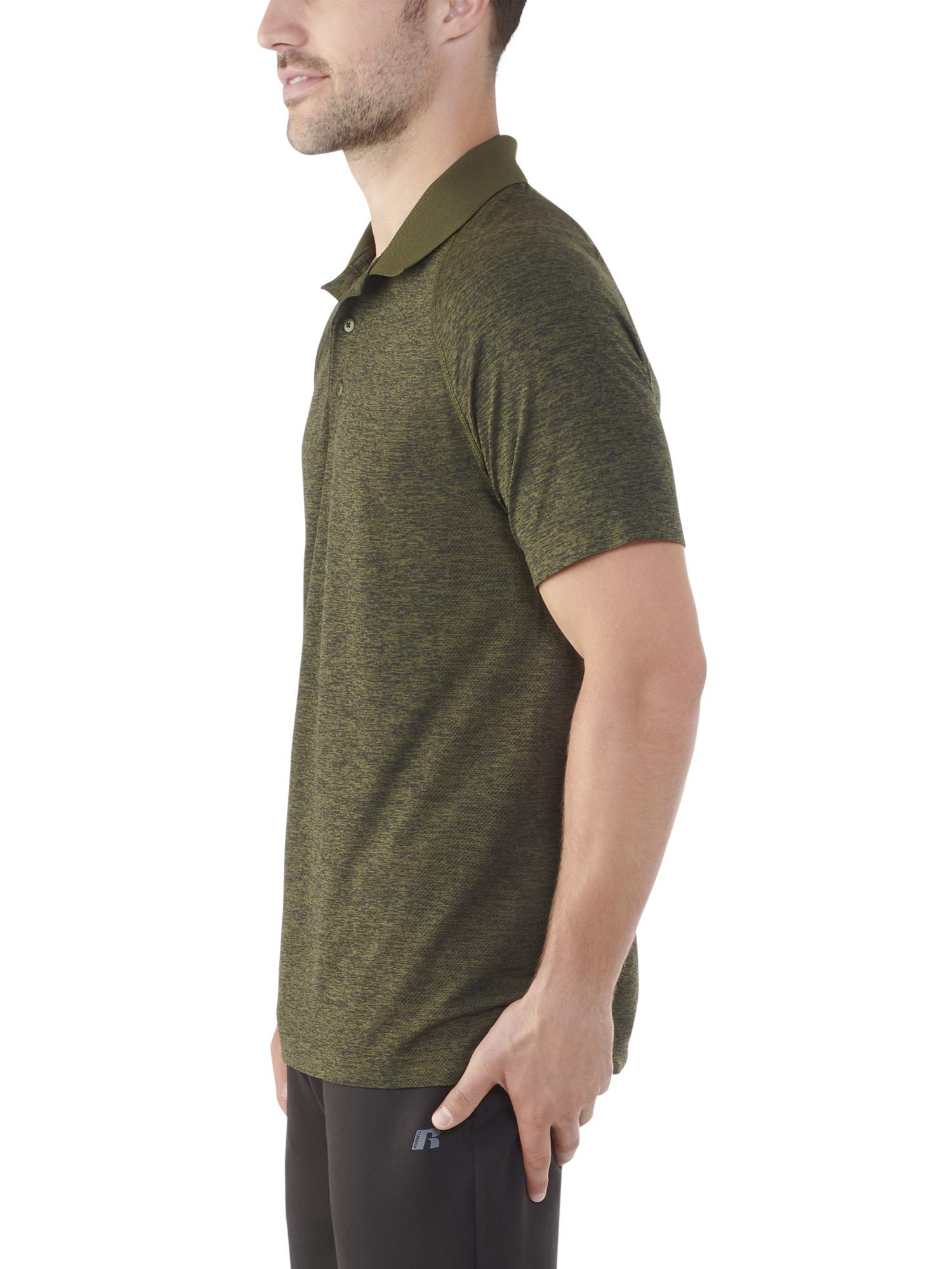 Men's Moisture-Wicking Active Performance Short-Sleeve Seamless Polo Shirt - Gym, Golf & Casual Wear