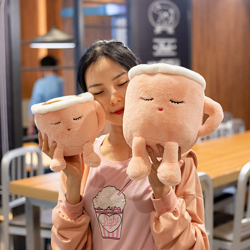 Soft & Cozy Coffee Mug Plush - Cute & Huggable Plushie for Coffee Lovers - Perfect for Gifts, Home Decor & Stress Relief