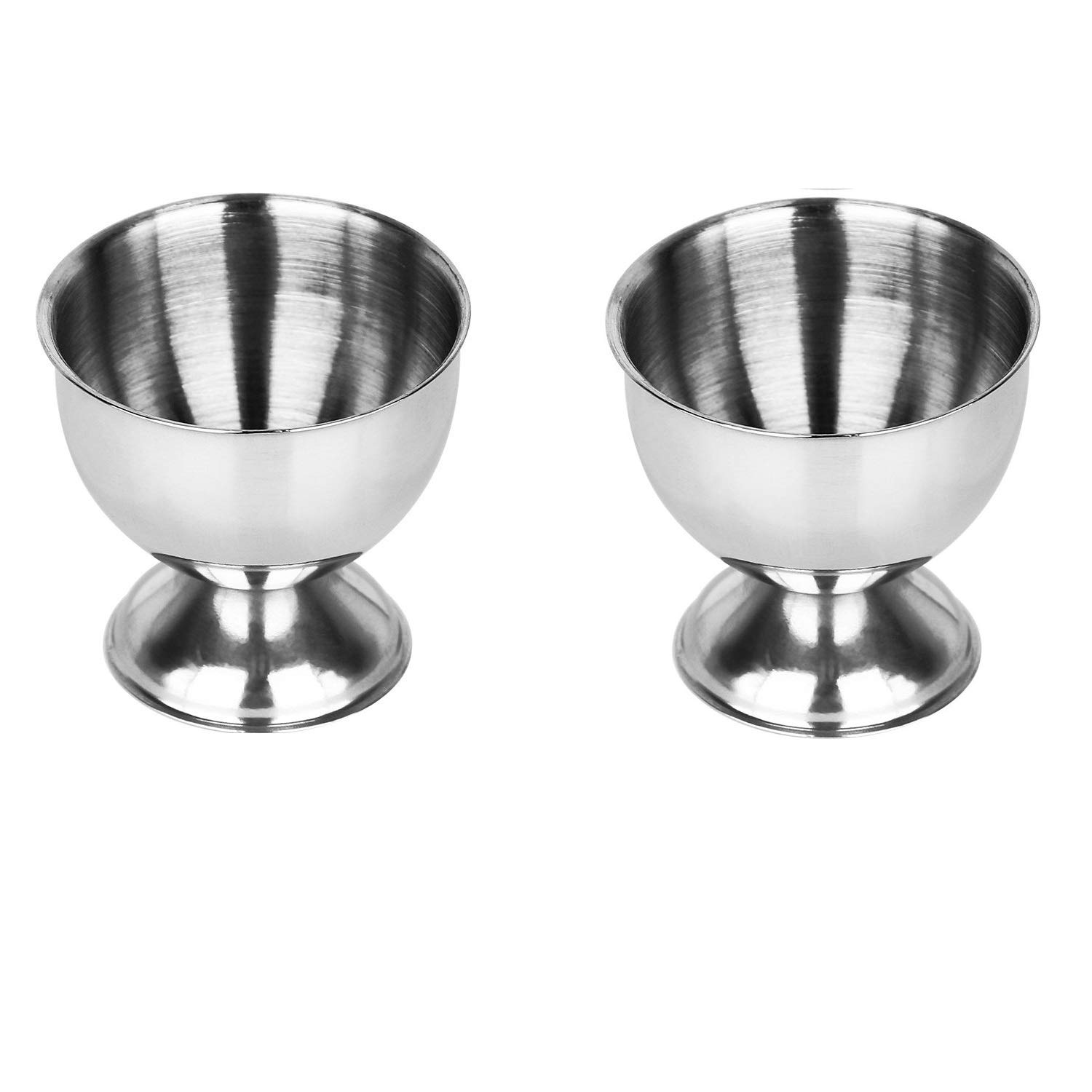 LETOOR Stainless Steel Egg Cups Holder Stand - 2 Pack, Soft Boiled Egg Tray, Dishwasher Safe & Rustproof - Perfect for Breakfast, Kitchen Decor & Easter Egg Display
