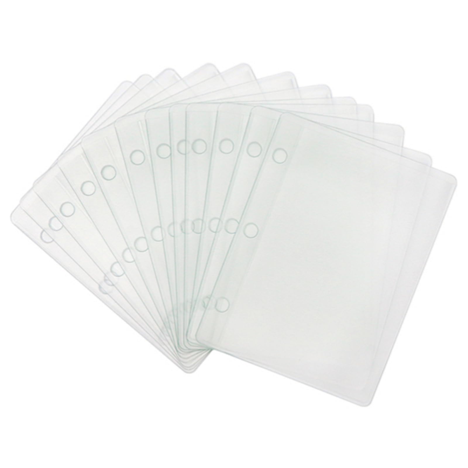 Mogoostry A9 Mini Binder Pockets - 12 Pack Frosted Plastic Sheet Protectors, 3-Hole Top Open Sleeves for 3-Ring Binders (2.2