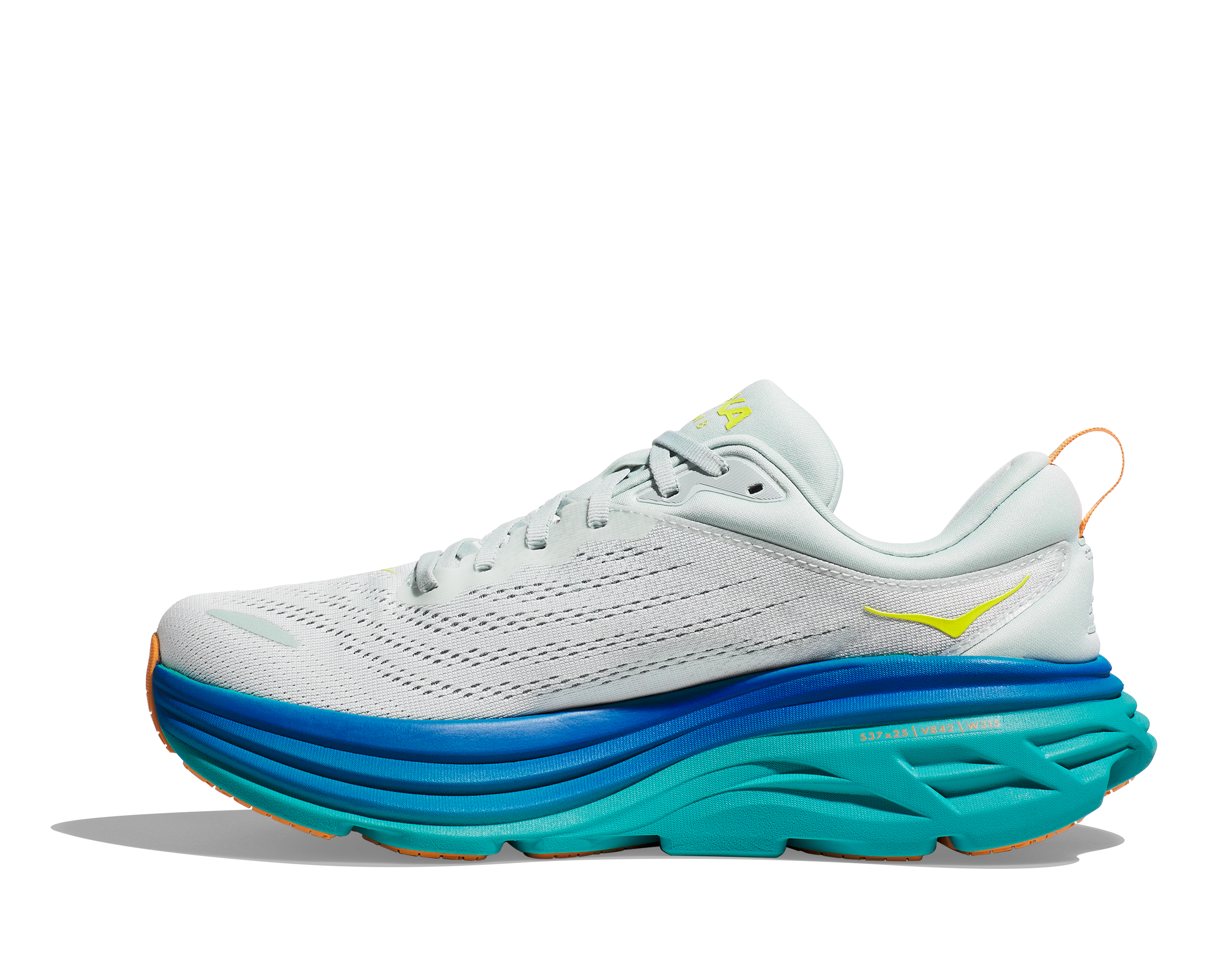HOKA Bondi 8 Running Shoes for Men - Cushioned Road Running Sneakers with Maximum Comfort for Marathon, Jogging & Daily Wear