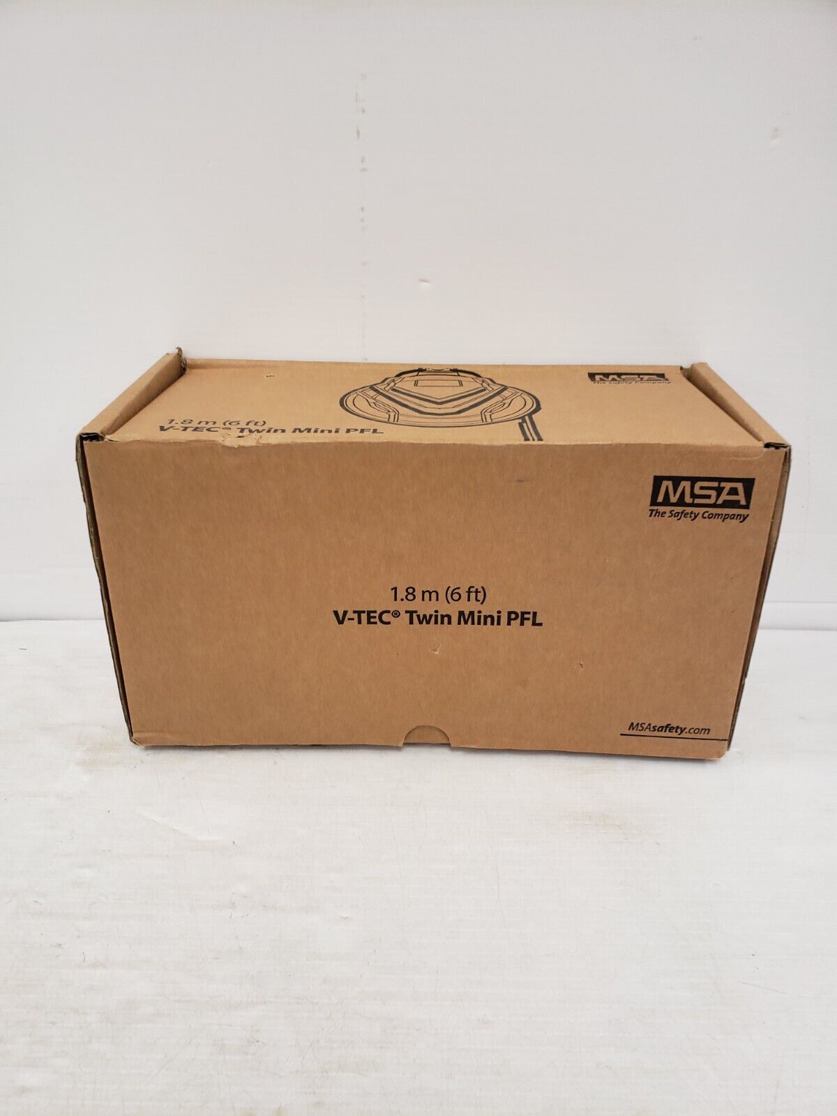 MSA VTec Twin Mini PFL Self-Retracting Lifeline - Compact Fall Protection for Construction & Roofing Work - OSHA Compliant Safety Gear for Working at Heights