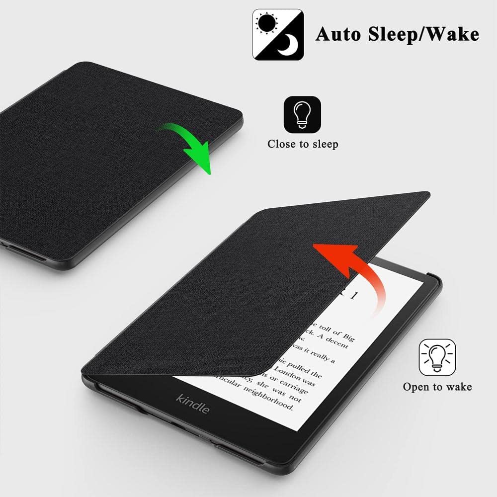 Premium Smart PU Leather Case for Kindle 10th Gen (2019) & Paperwhite 4 (10th Gen 2018) - Auto Sleep/Wake, Slim Anti-Drop Waterproof Cover - Purple E-Reader Accessory (Model J9G29R) | Perfect for Travel, Reading at Home & Outdoor Use