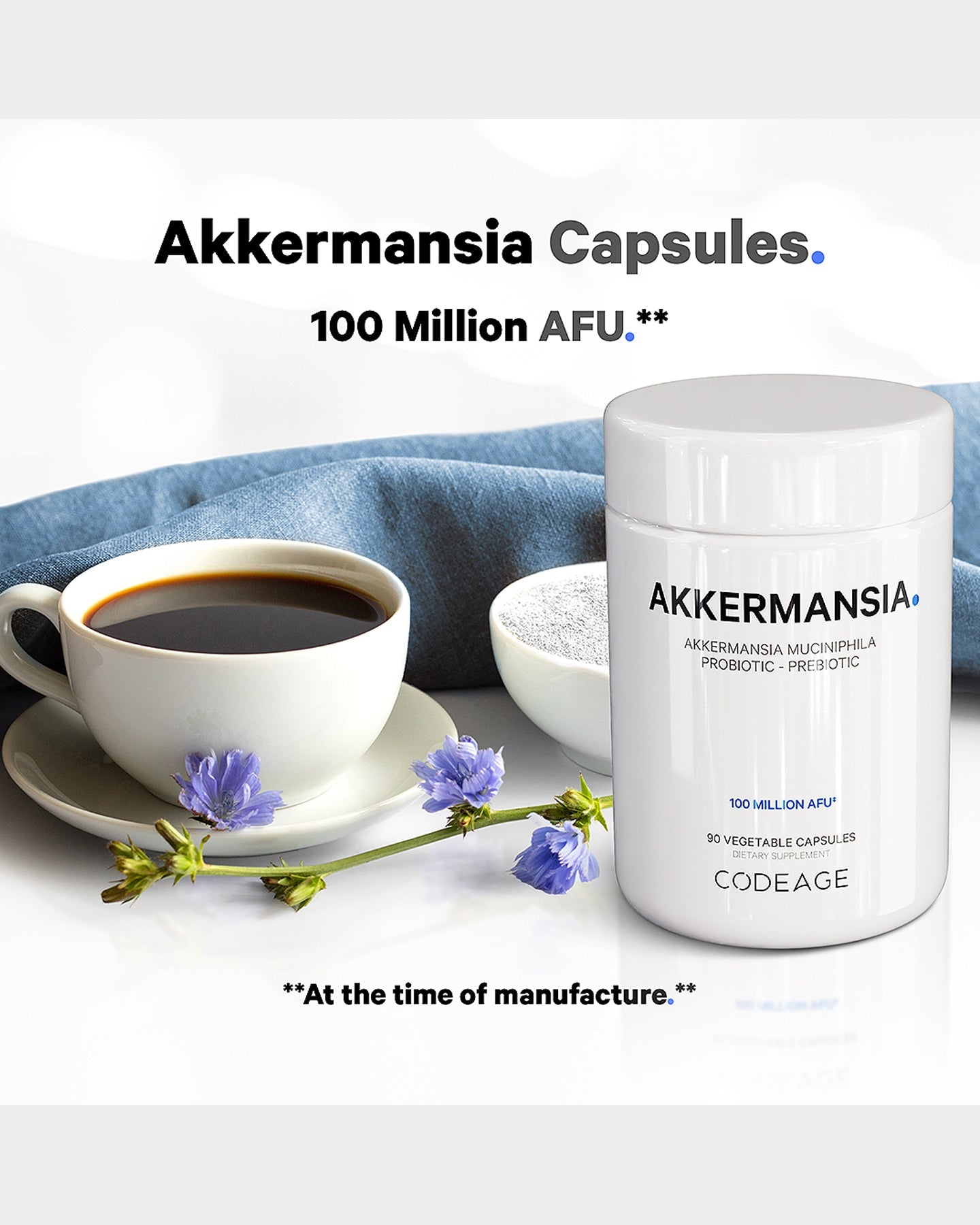Codeage Akkermansia Probiotic Supplement - Gut Health Support with Clinically Studied Strains for Digestive Wellness & Immune System Boost - Perfect for Daily Gut Flora Balance & Overall Wellbeing