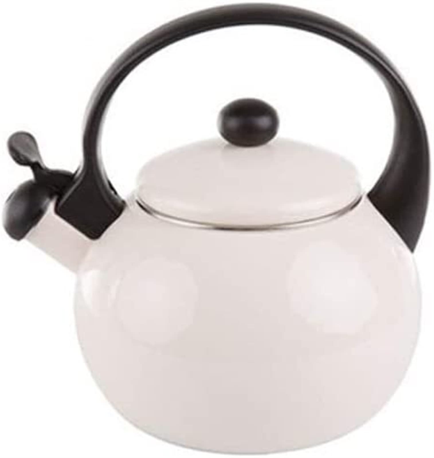 Premium Enamel Teapot Kettle - Thickened Whistling Stovetop Pot for Gas & Induction Cooktops - 1.5L Flat Bottom Water Carafe - Perfect for Tea Brewing, Coffee Making & Kitchen Decor