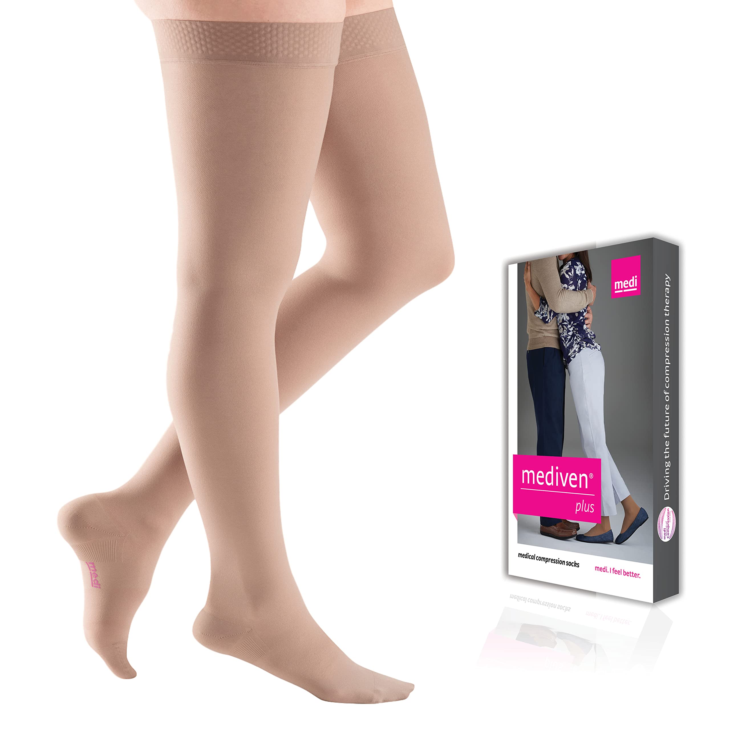 Mediven Plus 20-30 mmHg Compression Stockings for Men & Women - Thigh High Closed Toe Medical Support Socks - Ideal for Circulation, Varicose Veins & Post-Surgery Recovery