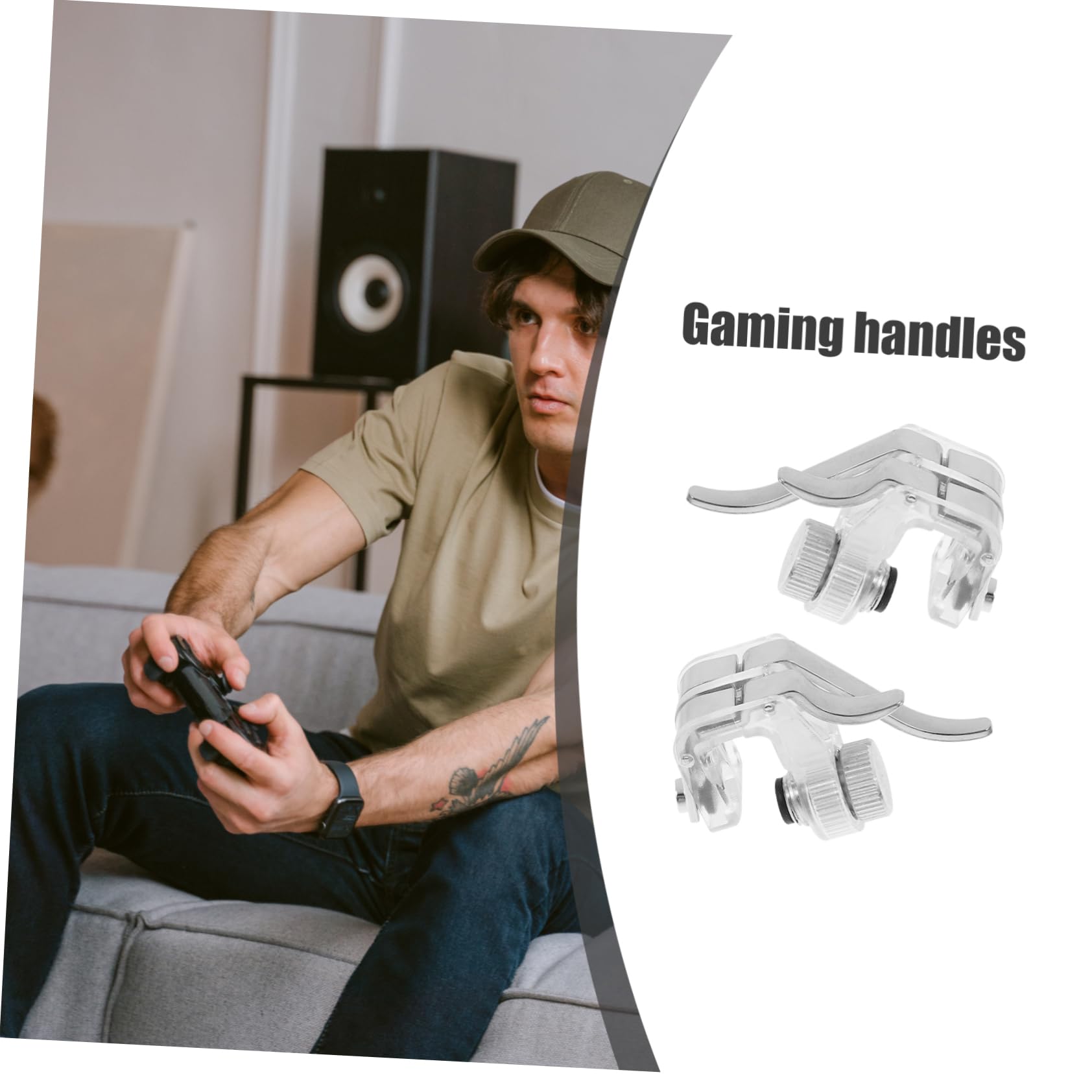 2 Pairs Metal Phone Grip Controller - Gaming Handle Trigger for Mobile Phones & Tablets - Perfect for PUBG, Fortnite & Call of Duty Mobile Gaming Accessories
